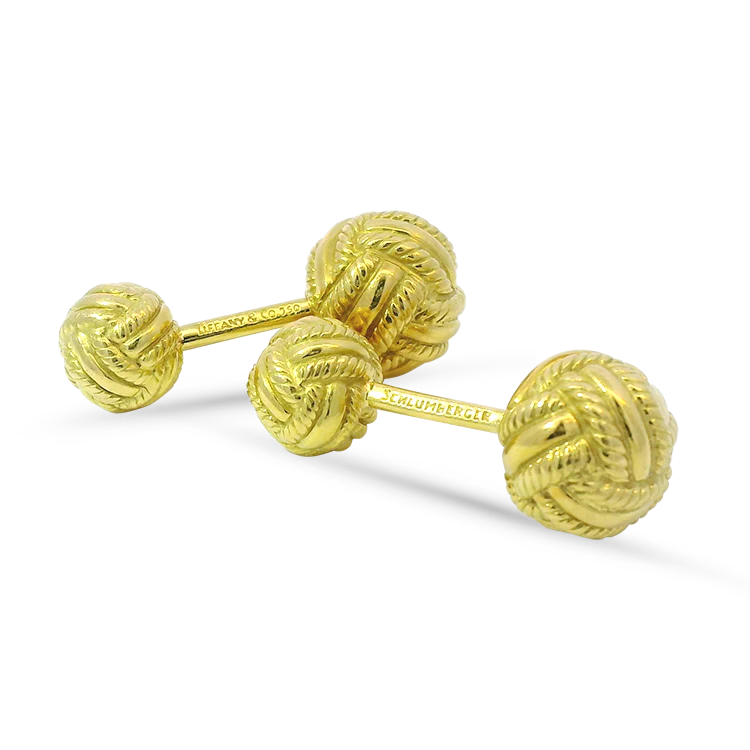 Tiffany & Co. Estate 18K Yellow Gold Jean Schlumberger Gold Knot Cufflinks