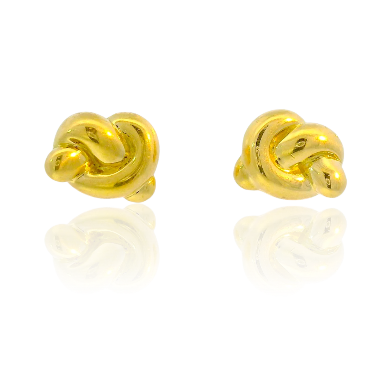 Tiffany & Co. Estate 18K Yellow Gold Pretzel Knot Stud Earrings