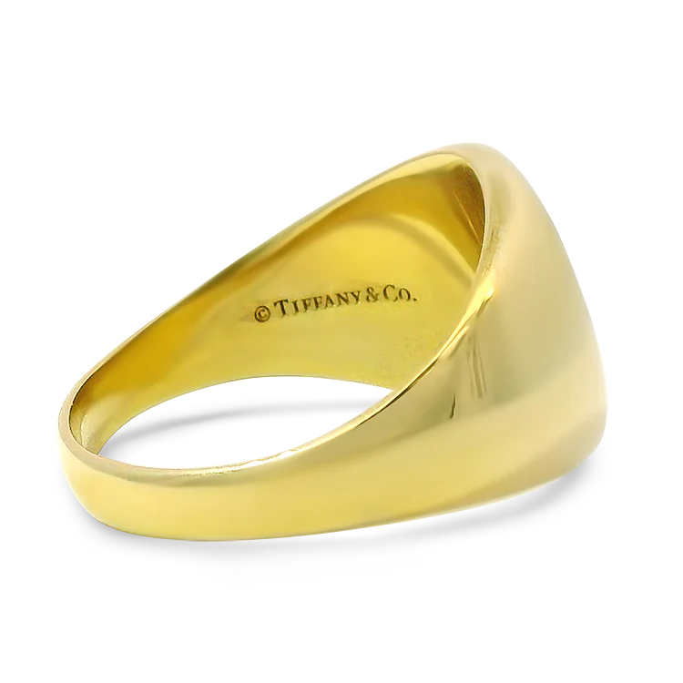 Tiffany & Co. Estate 18K Yellow Gold Signet Ring - Image 2