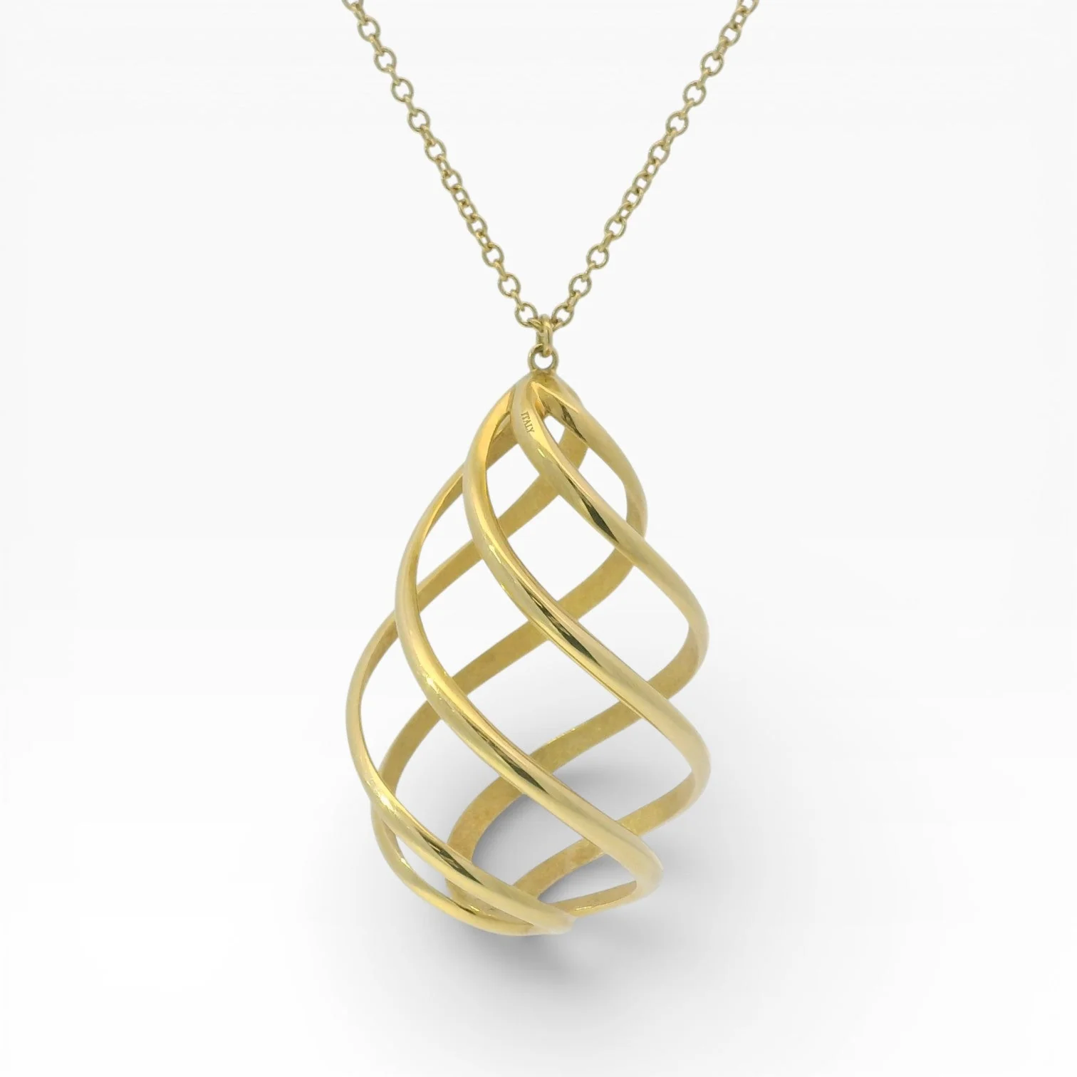 Tiffany & Co. Estate Paloma Picasso 18K Yellow Gold Venezia Luce Spiral Necklace
