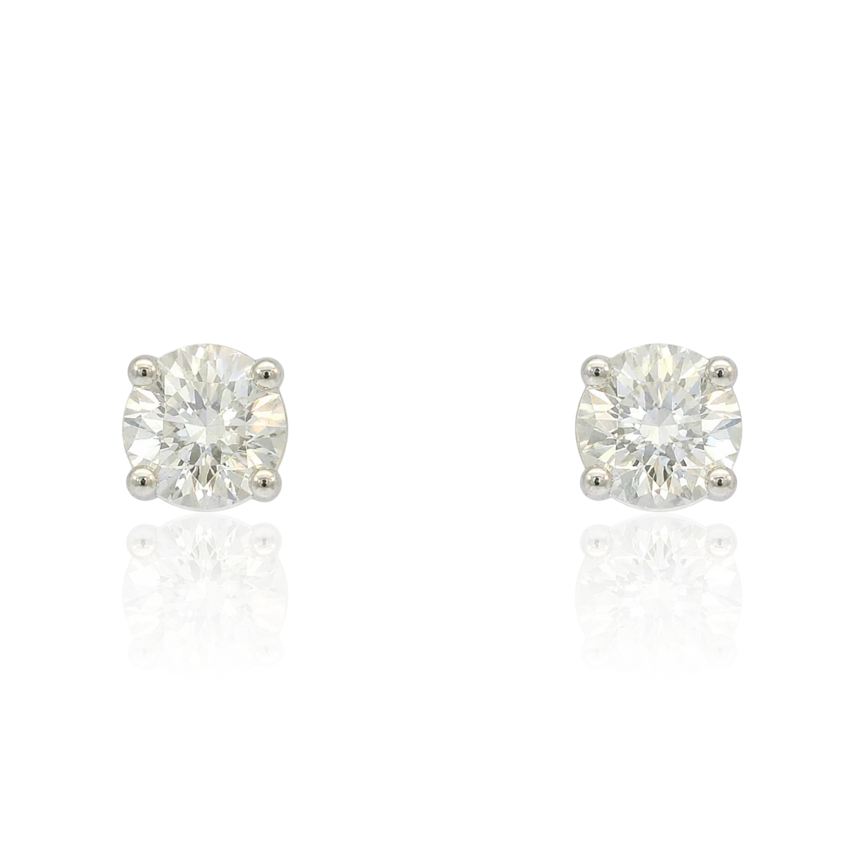.31ctw Tiffany & Co. Estate Platinum Diamond Stud Earrings