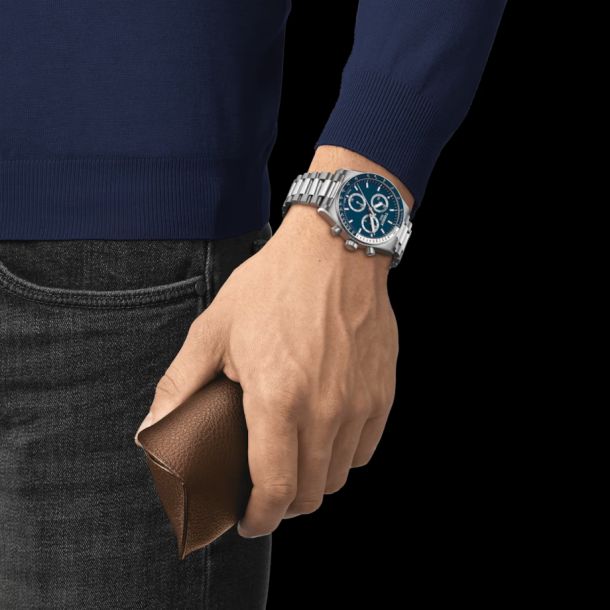 Tissot PR 516 Chronograph T-Sport Collection, Blue Dial, 40mm (T1494171104100) - Image 5