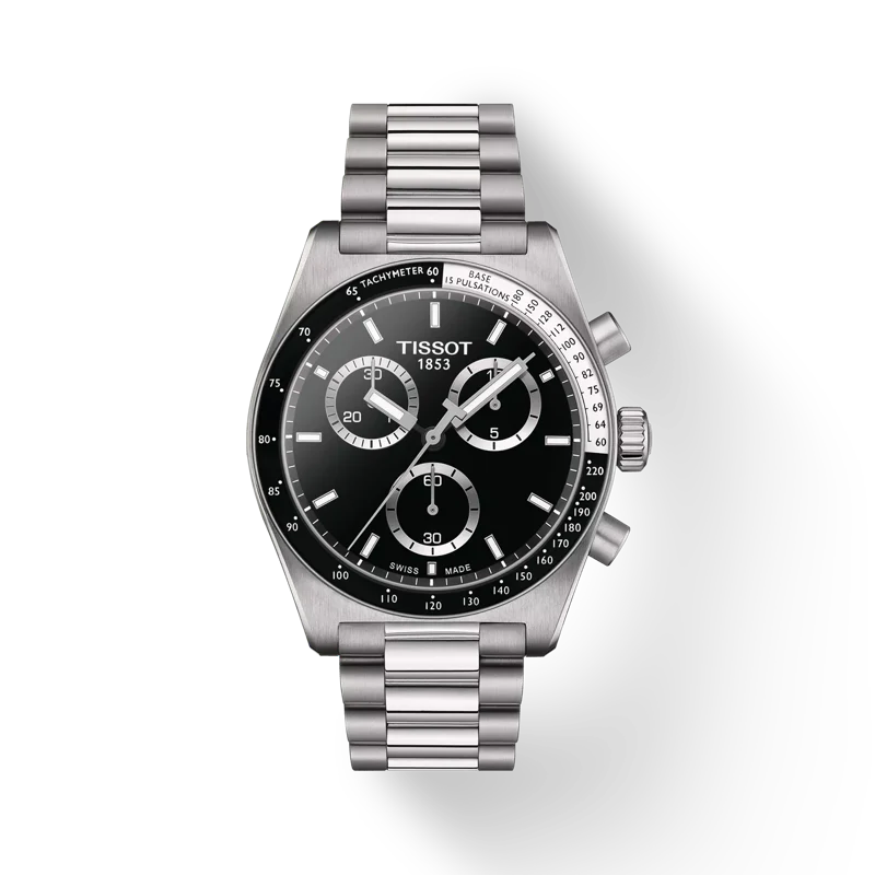 Tissot PR516 Chronograph, Black Dial, 40mm (T1494171105100)