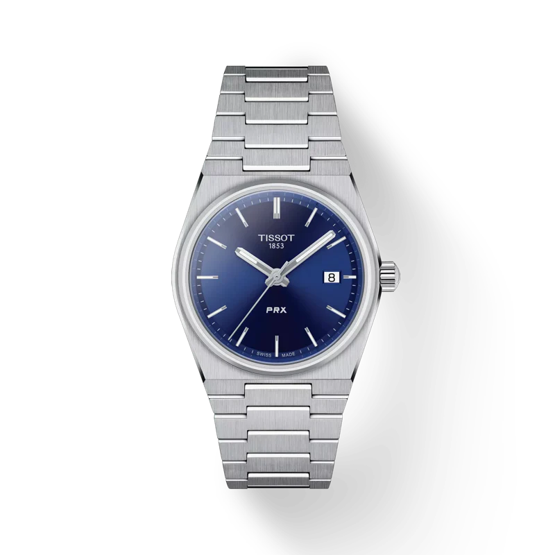 Tissot PRX Wristwatch, Blue Dial, 35mm (T1372101104100)