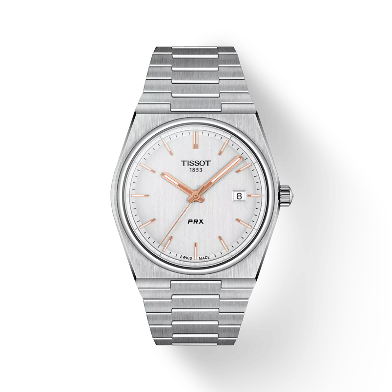 Tissot PRX Wristwatch, Silver Dial, 40mm (T1374101103100)