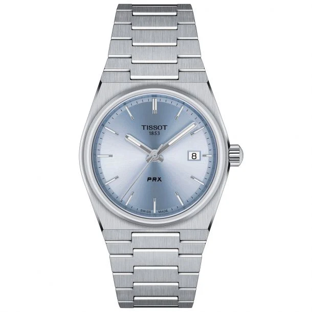 Tissot PRX Wristwatch, Light Blue Dial, 35mm (T1372101135100)