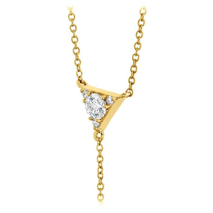 Hearts On Fire 18k Yellow Gold Triplicity Triangle Lariat Necklace - Image 2