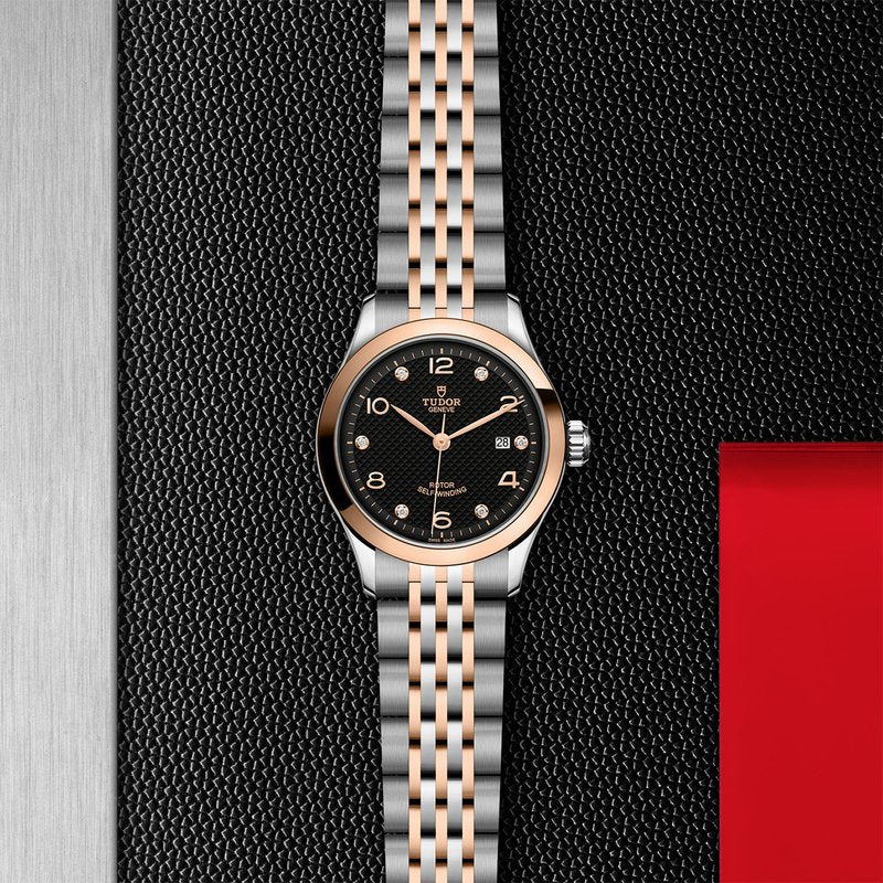 TUDOR 1926 28mm Black Dial, Two Tone Bracelet (M91351-0004) - Image 2