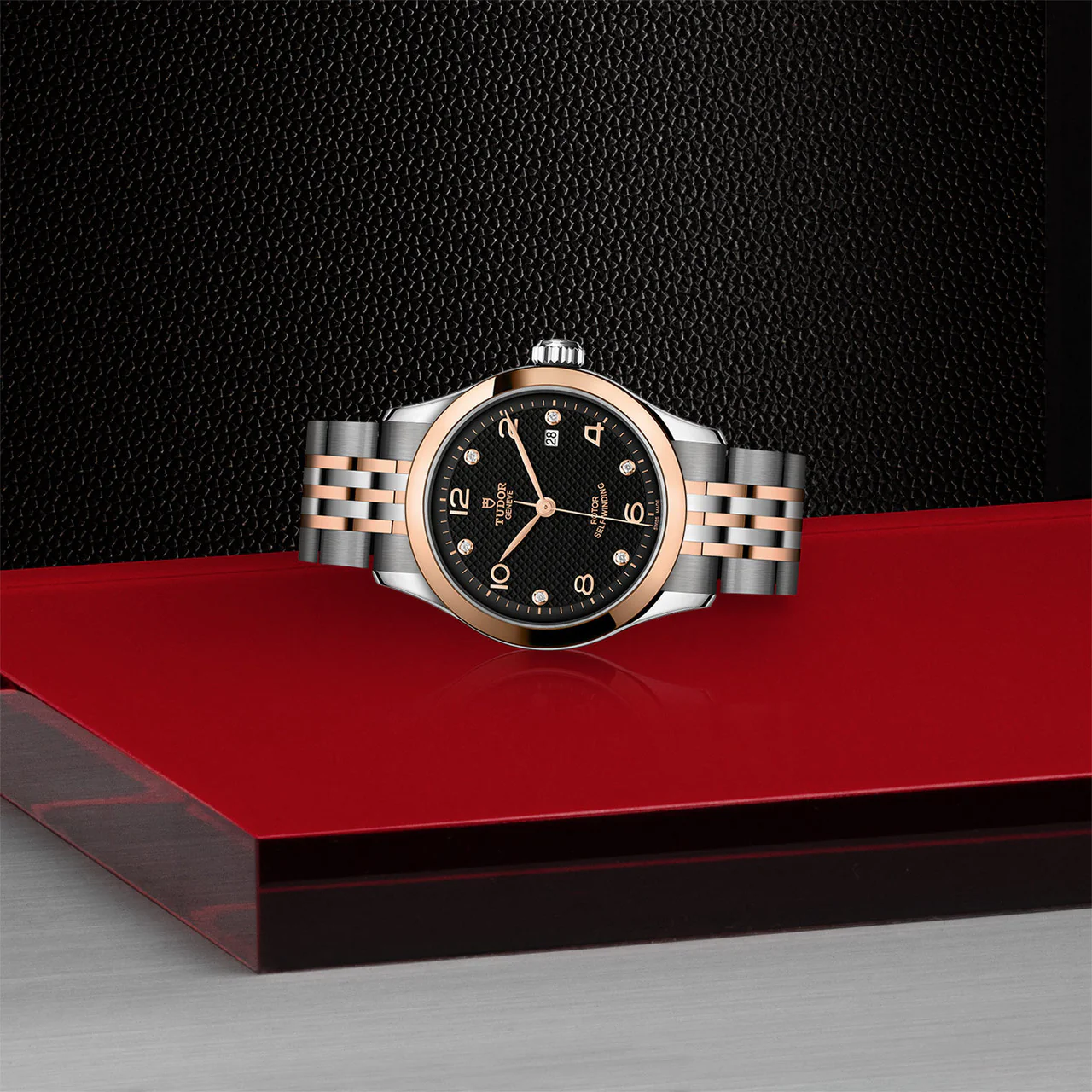 TUDOR 1926 28mm Black Dial, Two Tone Bracelet (M91351-0004) - Image 3