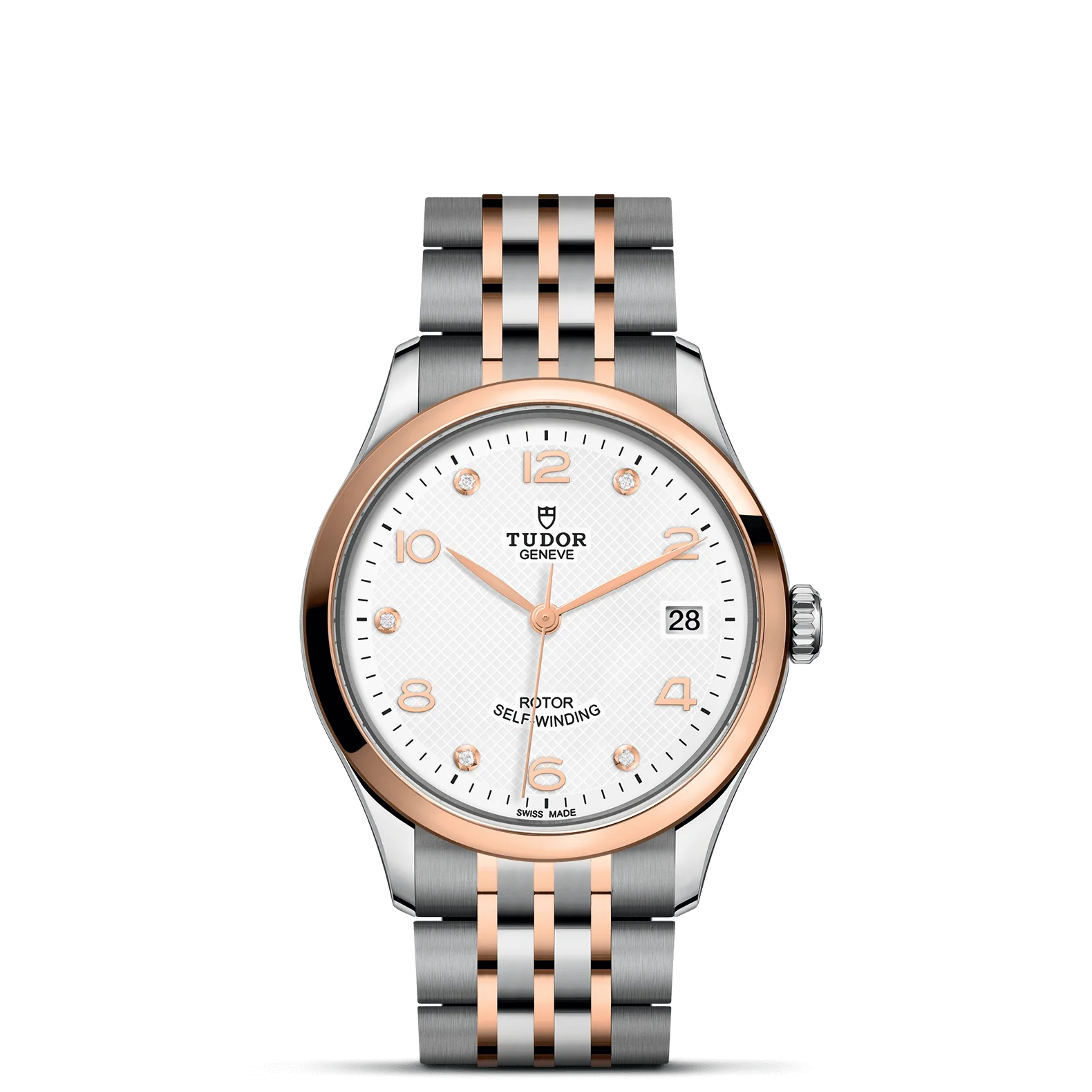TUDOR 1926 36mm Case, Silver Diamond Dial, Steel and Rose Gold Bracelet (M91451-0011)