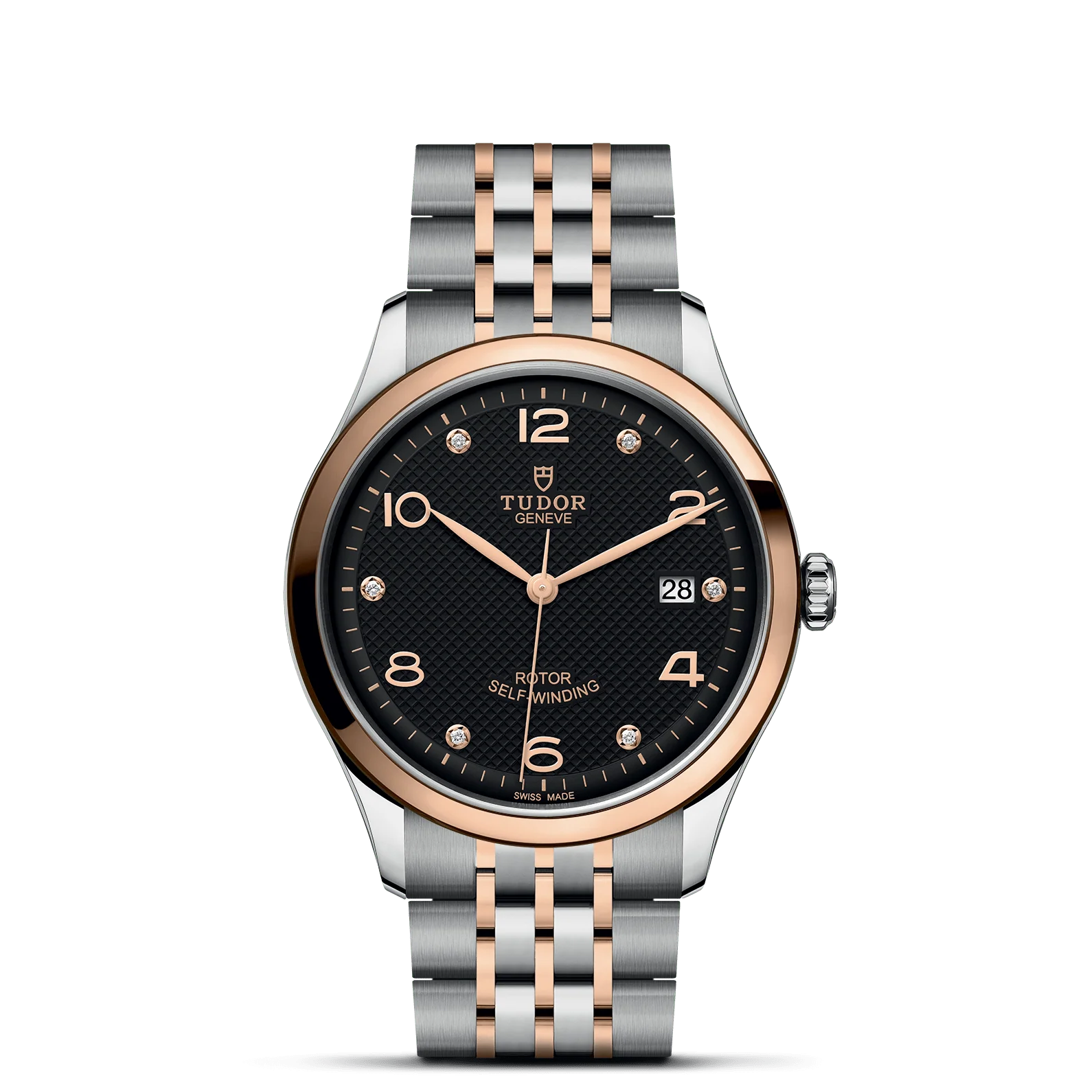 TUDOR 1926 39mm Black Dimond Dial, Two Tone Bracelet (M91551-0004)