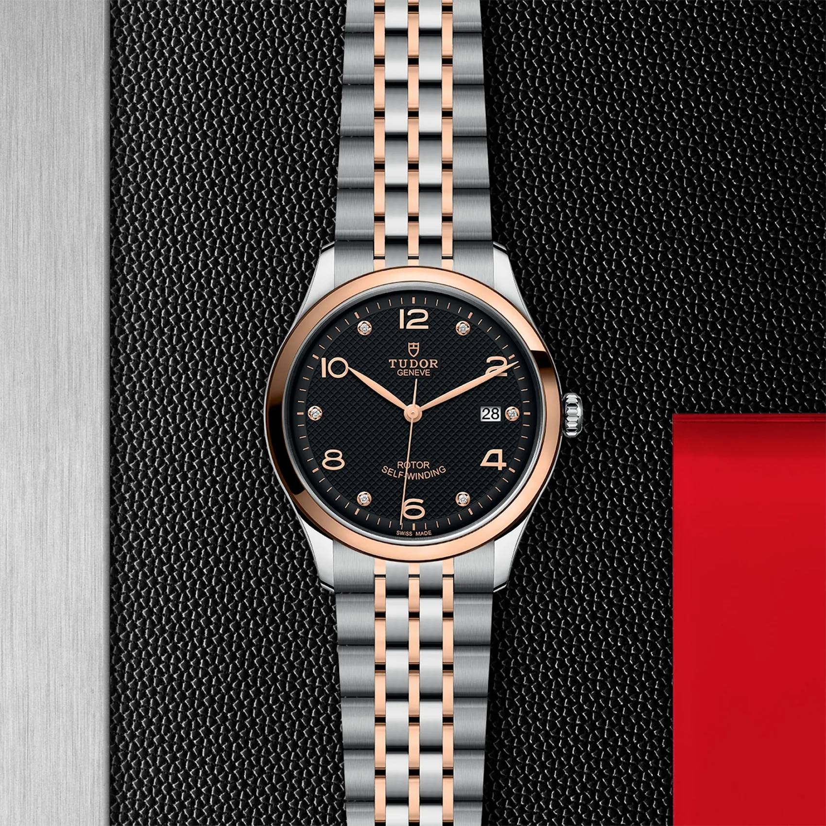 TUDOR 1926 39mm Black Dimond Dial, Two Tone Bracelet (M91551-0004) - Image 3