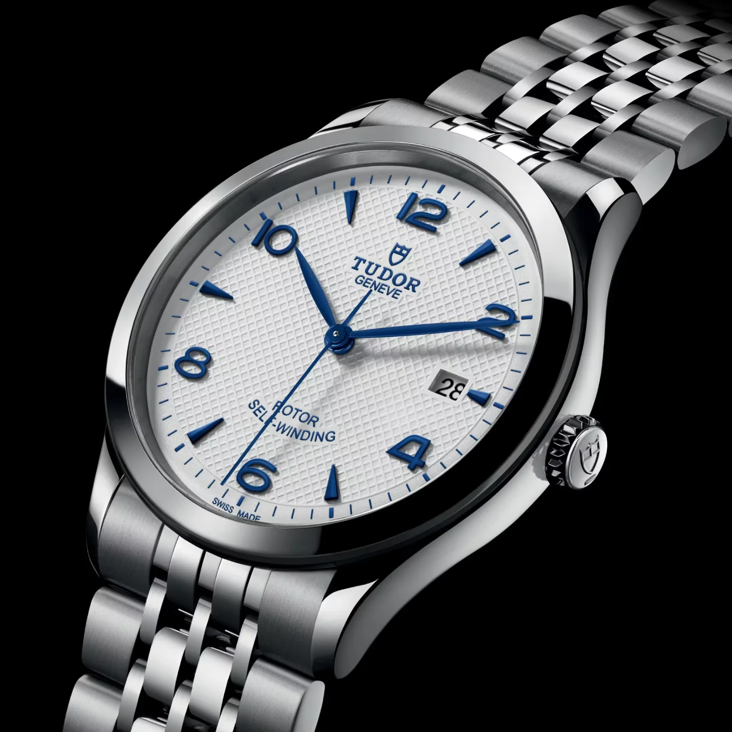 TUDOR 1926 39mm Case Opaline and Blue Dial Steel Case (M91550-0005) - Image 3