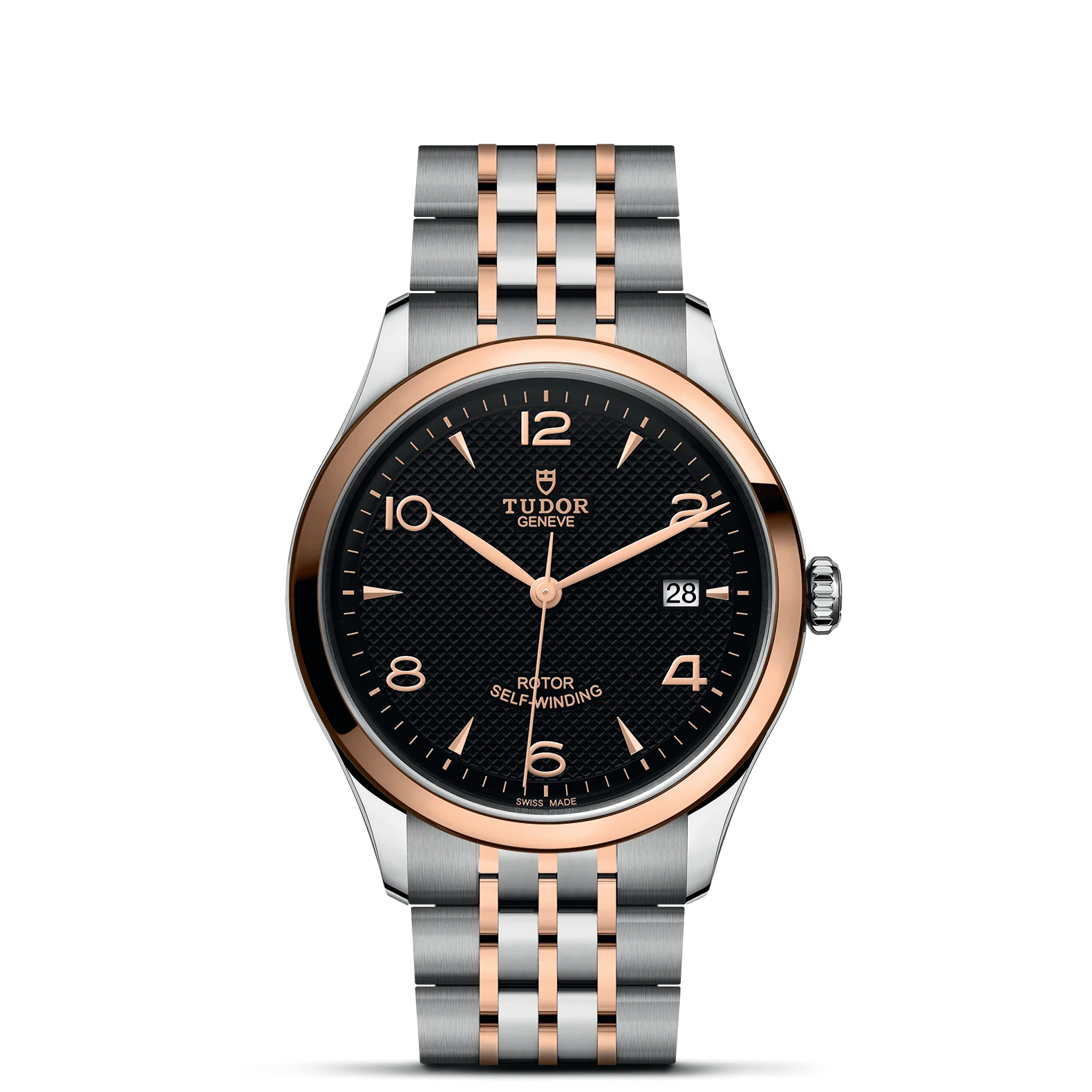 TUDOR 1926 39mm Case, Black Dial, Steel and Rose Gold Bracelet (M91551-0003)