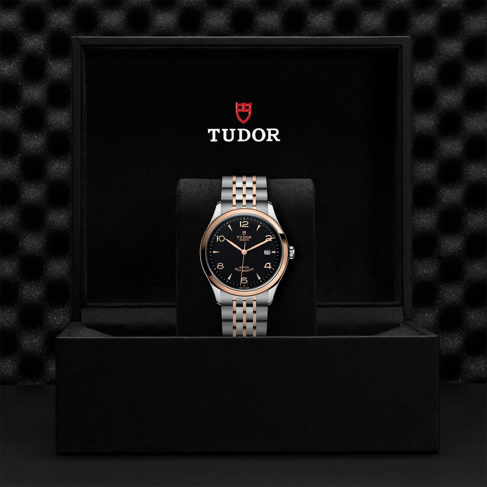 TUDOR 1926 39mm Case, Black Dial, Steel and Rose Gold Bracelet (M91551-0003) - Image 2
