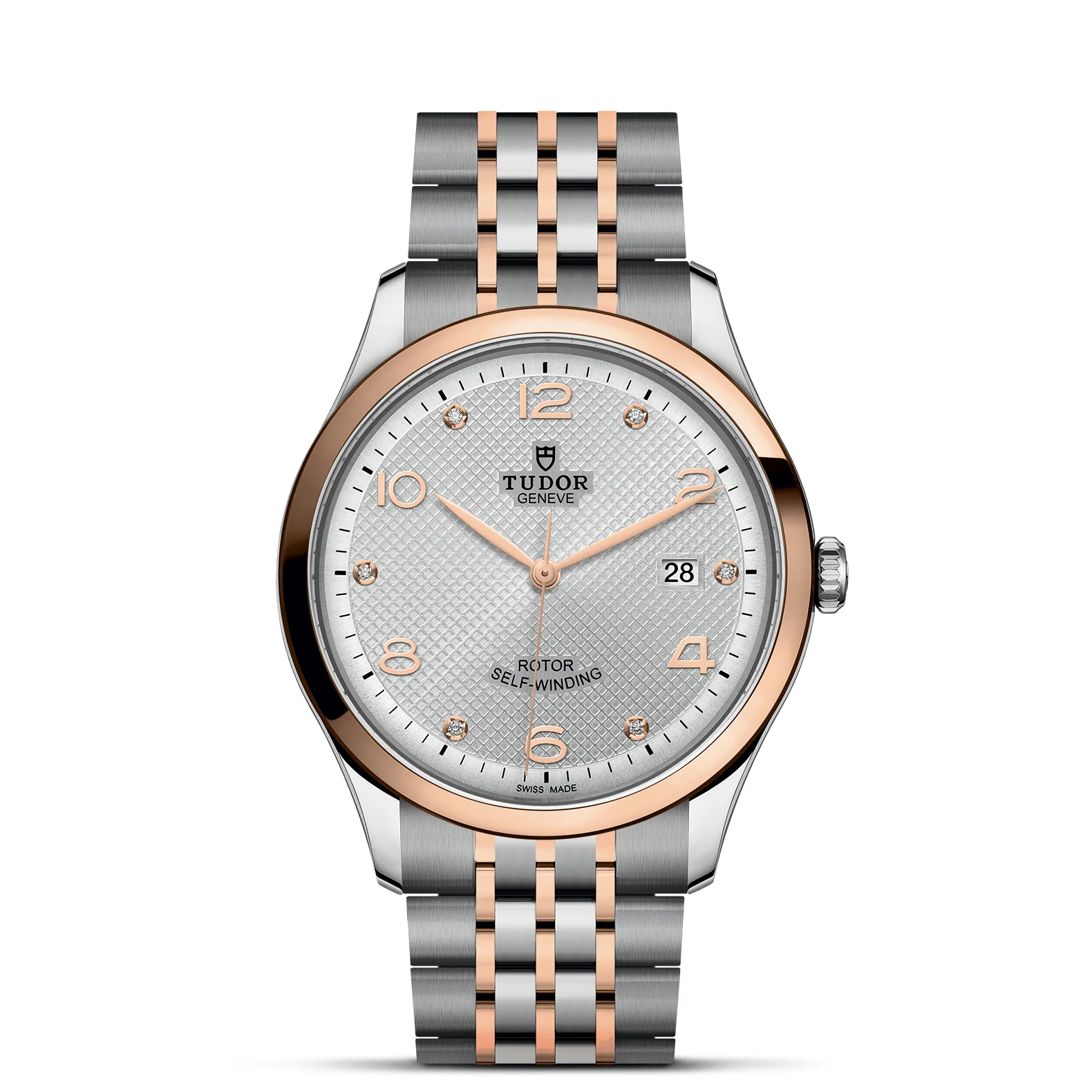 TUDOR 1926 41mm Silver Diamond Dial, Two Tone Bracelet (M91651-0002)