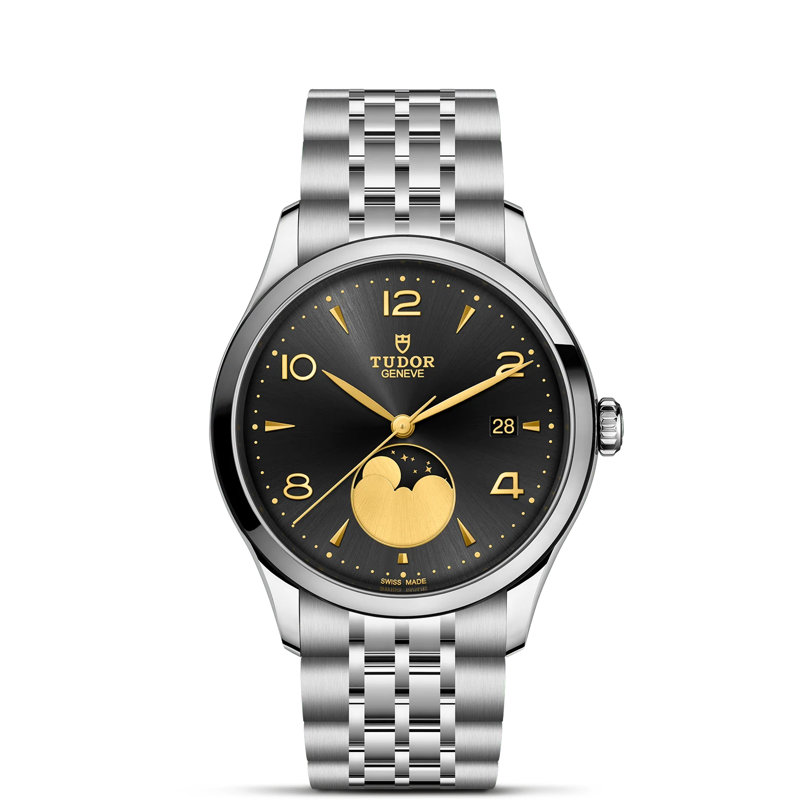 TUDOR 1926 Luna 39mm Black Dial, Stainless Steel Bracelet (M91560-0003)
