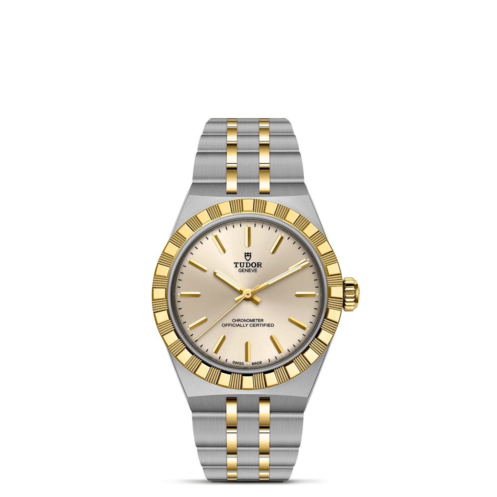 TUDOR 30mm TUDOR Royal Gold Dial, Gold and Steel Bracelet (M2830A1A3-0003)