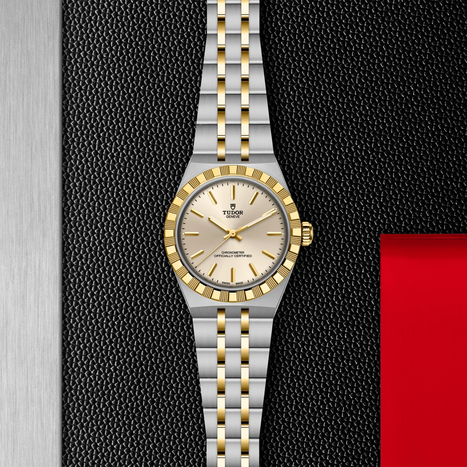TUDOR 30mm TUDOR Royal Gold Dial, Gold and Steel Bracelet (M2830A1A3-0003) - Image 2