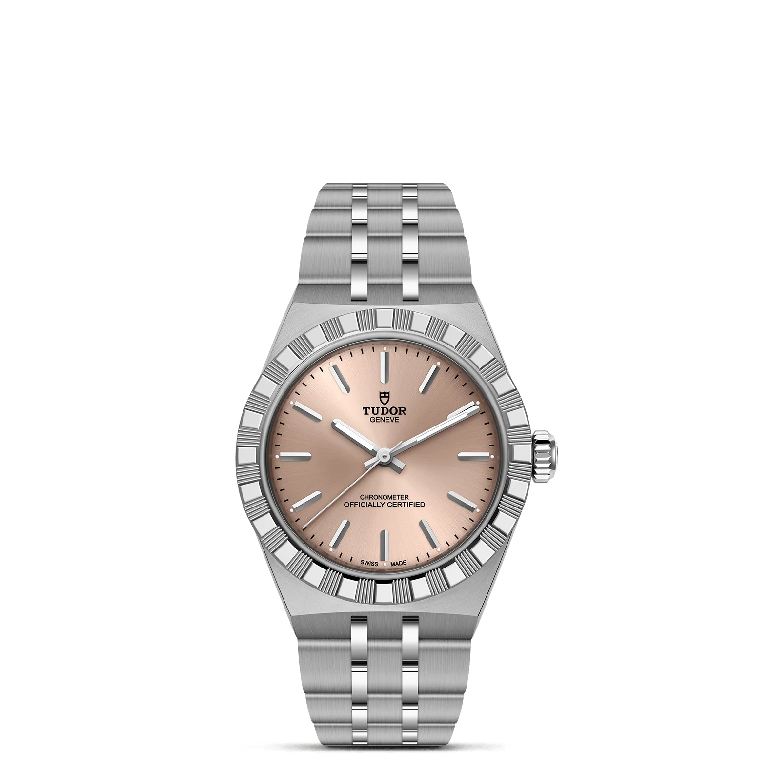 TUDOR 30mm TUDOR Royal Salmon Dial, Stainless Steel Bracelet (M2830A1A0-0003)