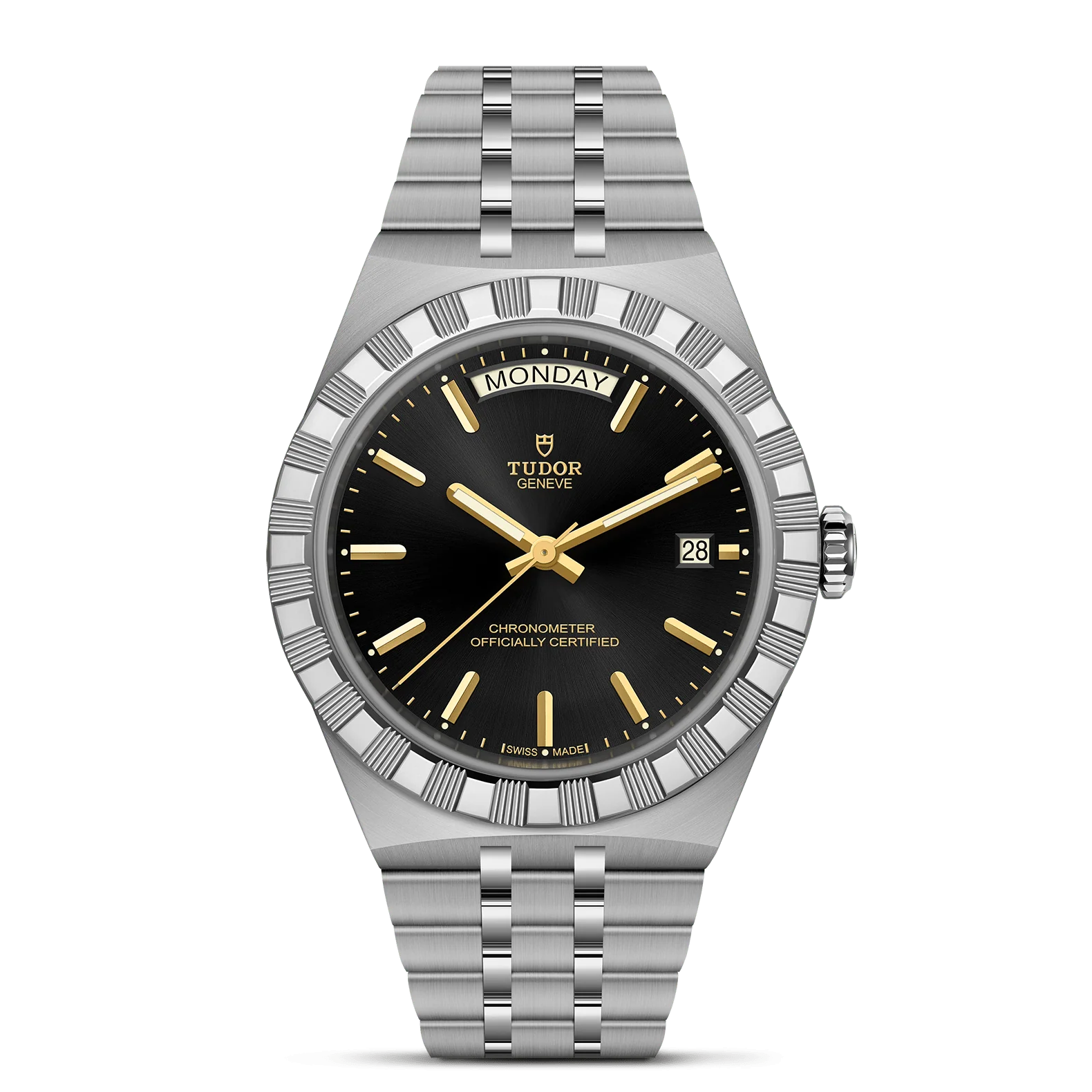 TUDOR 40mm TUDOR Royal Black Dial, Stainless Steel Bracelet (M2840D1A0-0001)