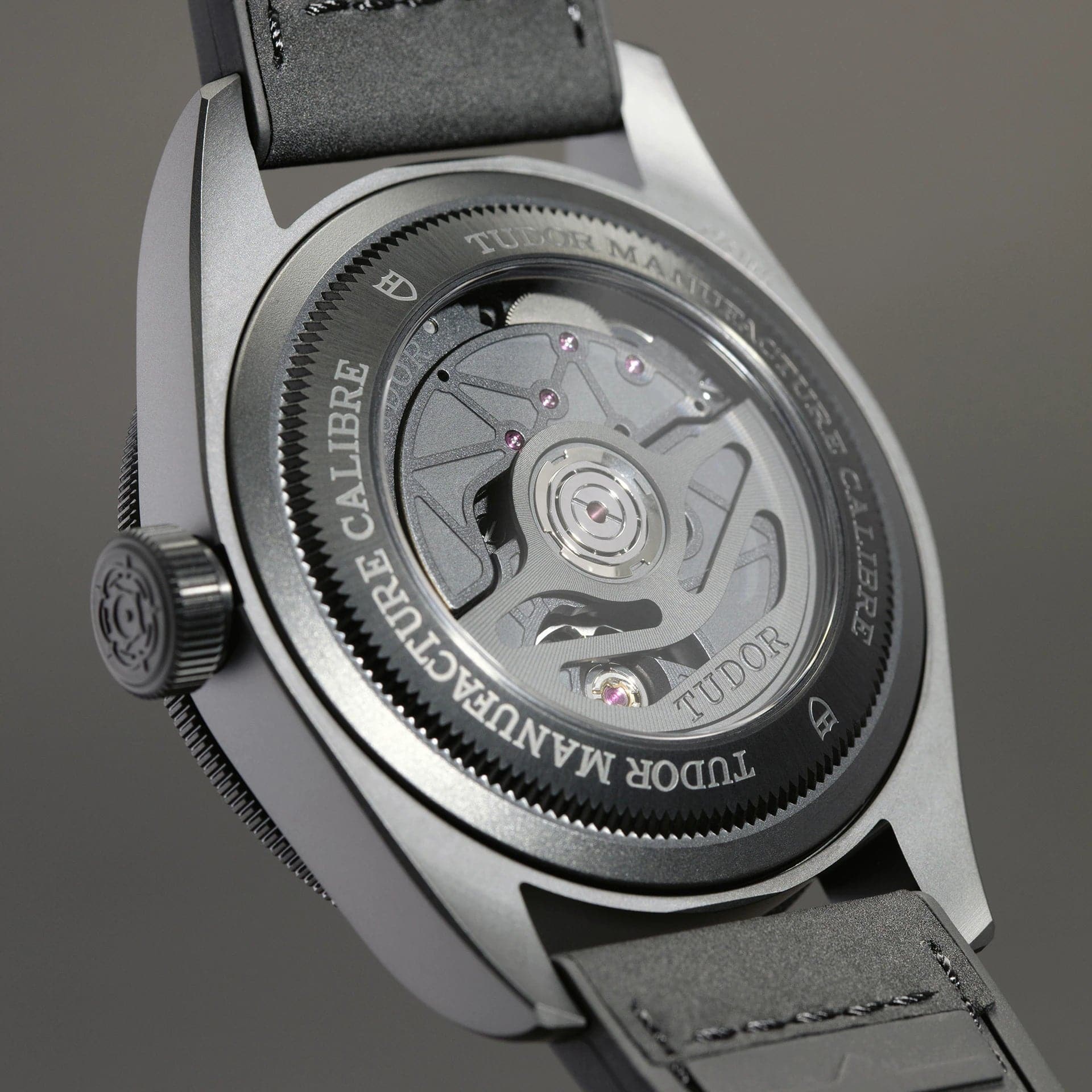 TUDOR Black Bay 41mm Ceramic Case, Black Dial, Hybrid Leather and Rubber Strap (M79210CNU-0001) - Image 6