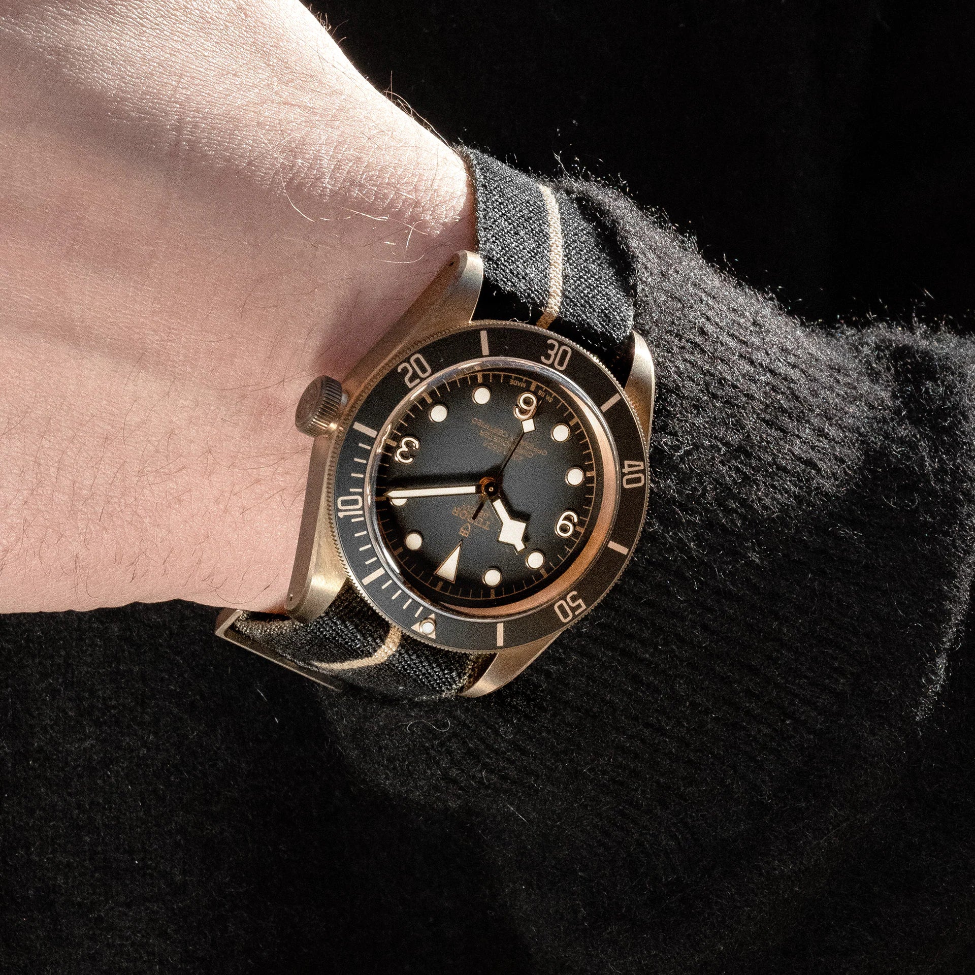TUDOR Black Bay 43mm Bronze Case, Slate Grey Dial, Fabric Strap (M79250BA-0002) - Image 3