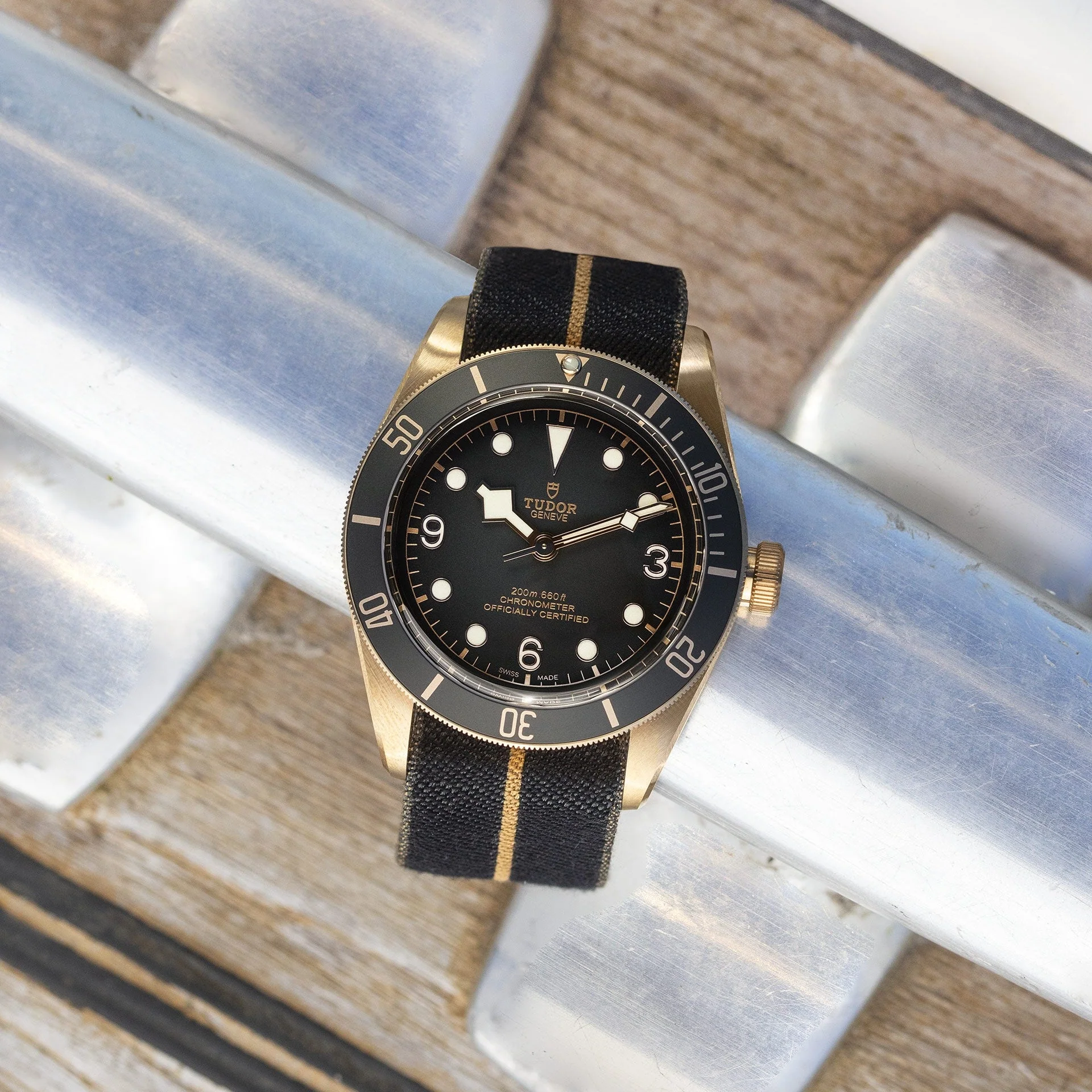 TUDOR Black Bay 43mm Bronze Case, Slate Grey Dial, Fabric Strap (M79250BA-0002) - Image 5