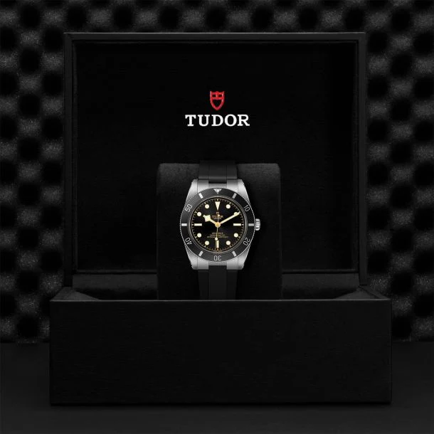 TUDOR Black Bay 54 37mm Case, Black Dial, Black Rubber Bracelet (M79000N-0002) - Image 4