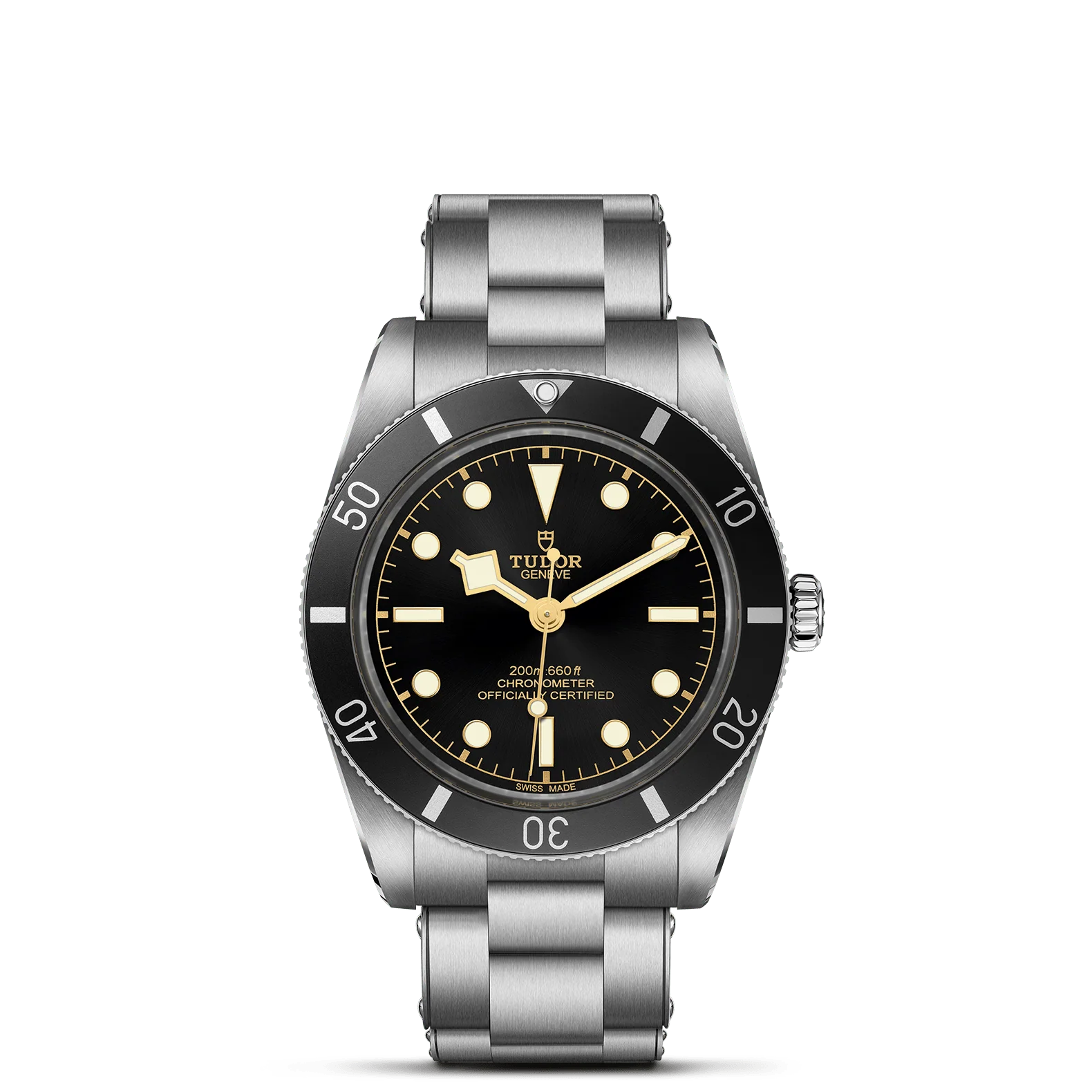 TUDOR Black Bay 54 37mm Case, Black Dial, Steel Bracelet (M79000N-0001)