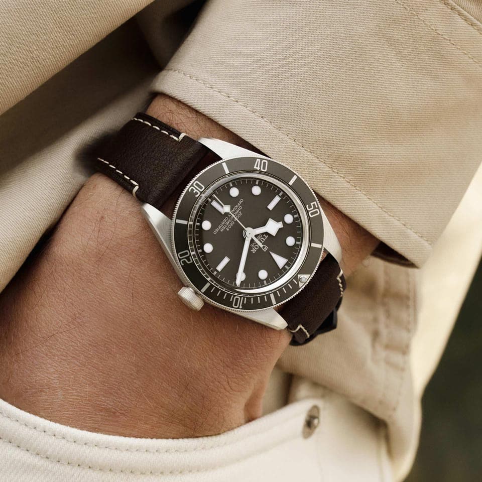 TUDOR Black Bay 58 925 39mm Silver Case, Taupe Dial, Brown Leather Strap (M79010SG-0001) - Image 2