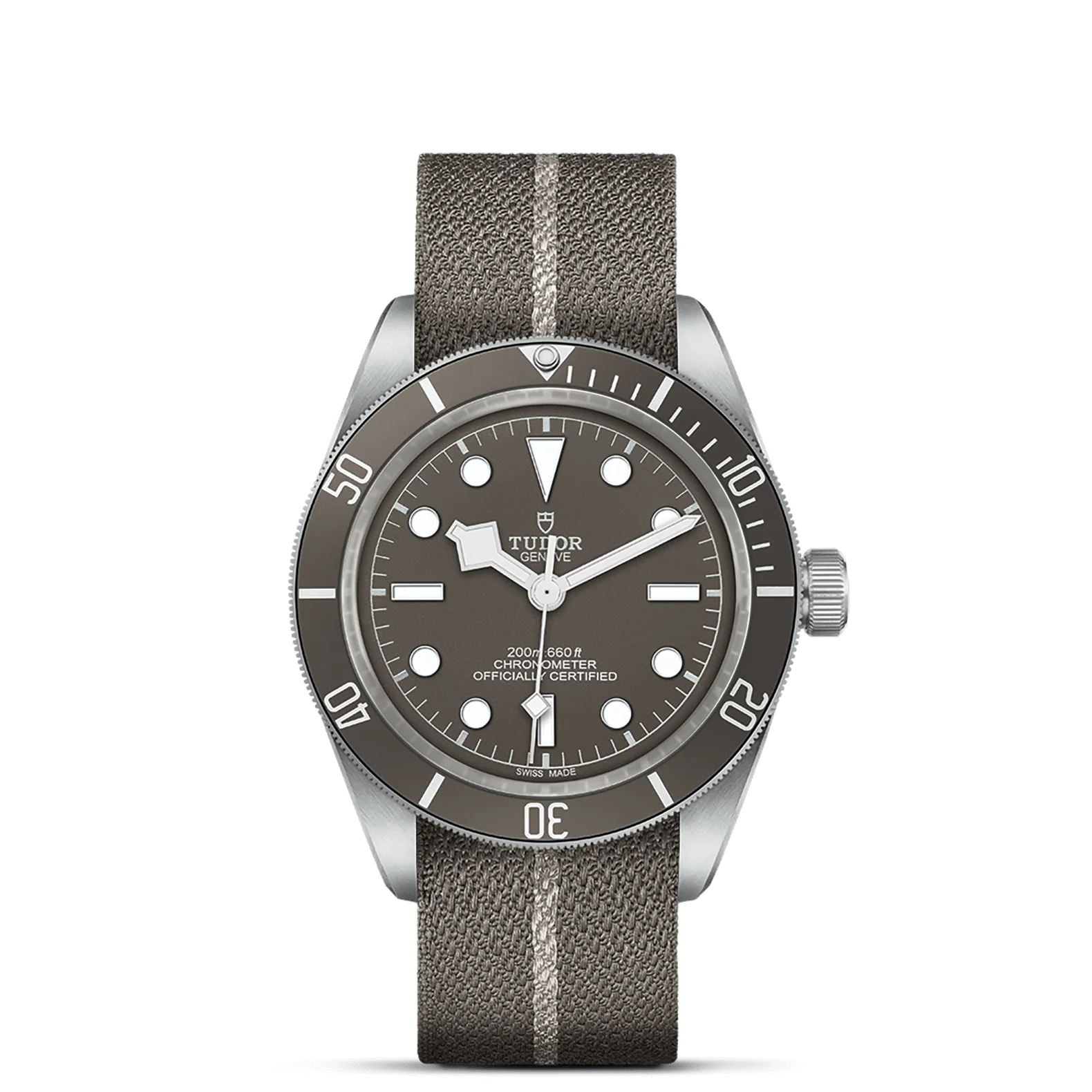 TUDOR Black Bay 58 925 39mm Silver Case, Taupe Dial, Fabric Strap (M79010SG-0002)