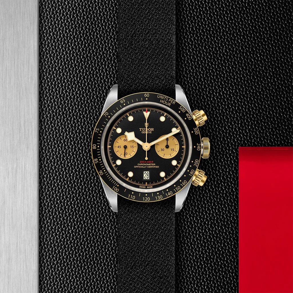 TUDOR Black Bay Chrono S&G 41mm Black Dial, Black Fabric Strap (M79363N-0003) - Image 2