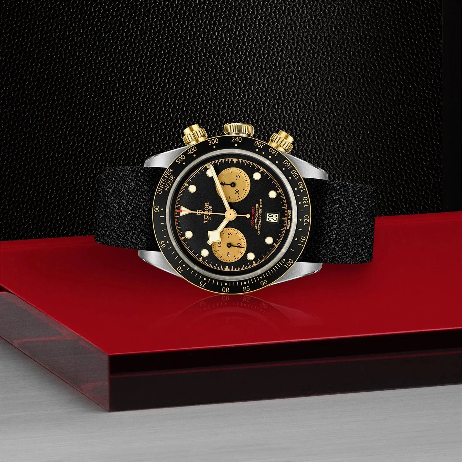 TUDOR Black Bay Chrono S&G 41mm Black Dial, Black Fabric Strap (M79363N-0003) - Image 3