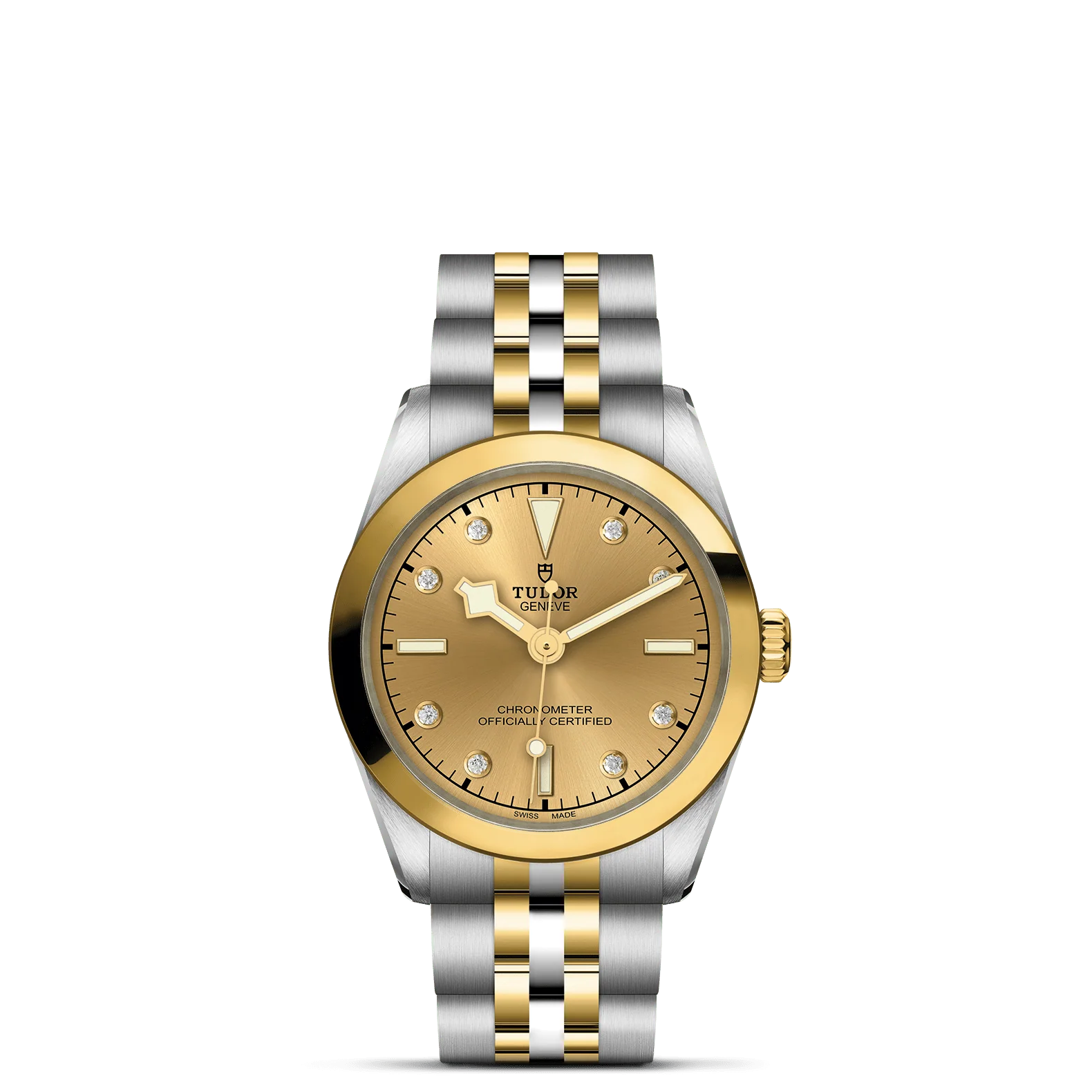 TUDOR Black Bay One 31mm S&G Champagne Diamond Dial, Two Tone Bracelet (M79603-0008)