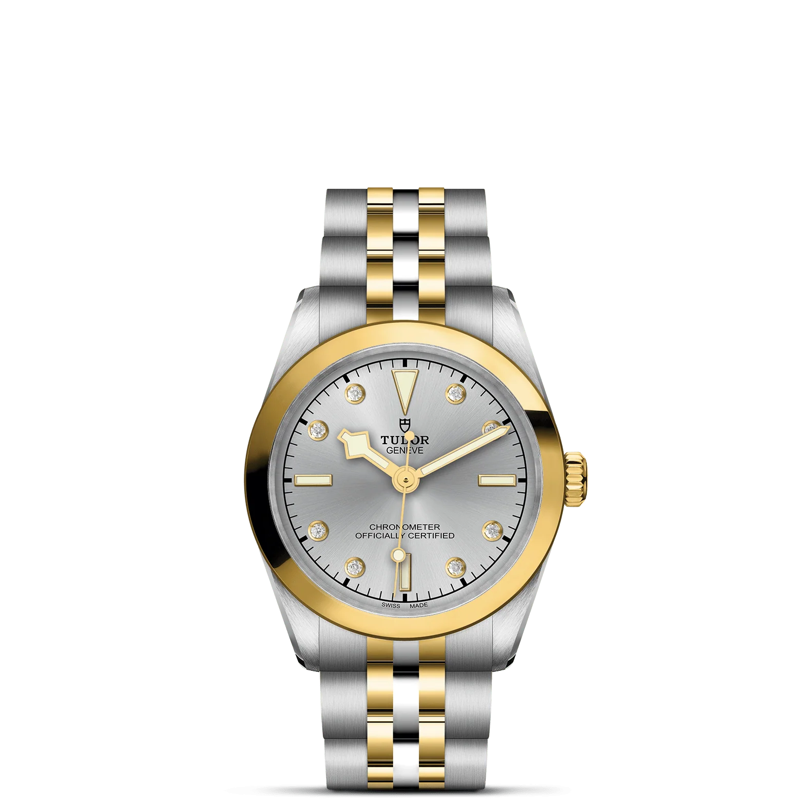 TUDOR Black Bay One 31mm S&G Silver Diamond Dial, Two Tone Bracelet (M79603-0007)