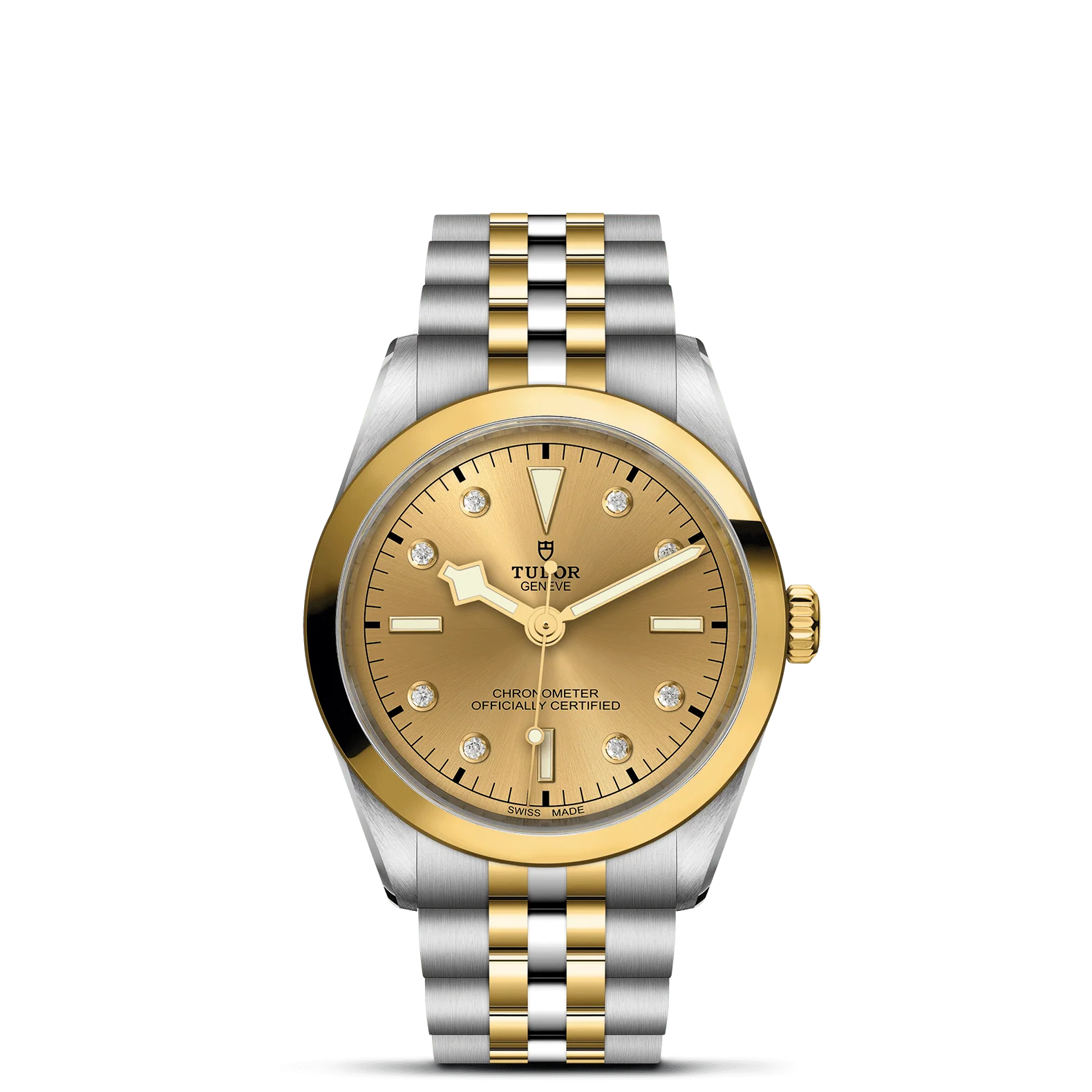 TUDOR Black Bay One 36 S&G Champagne Diamond Dial, Two Tone Bracelet (M79643-0008)