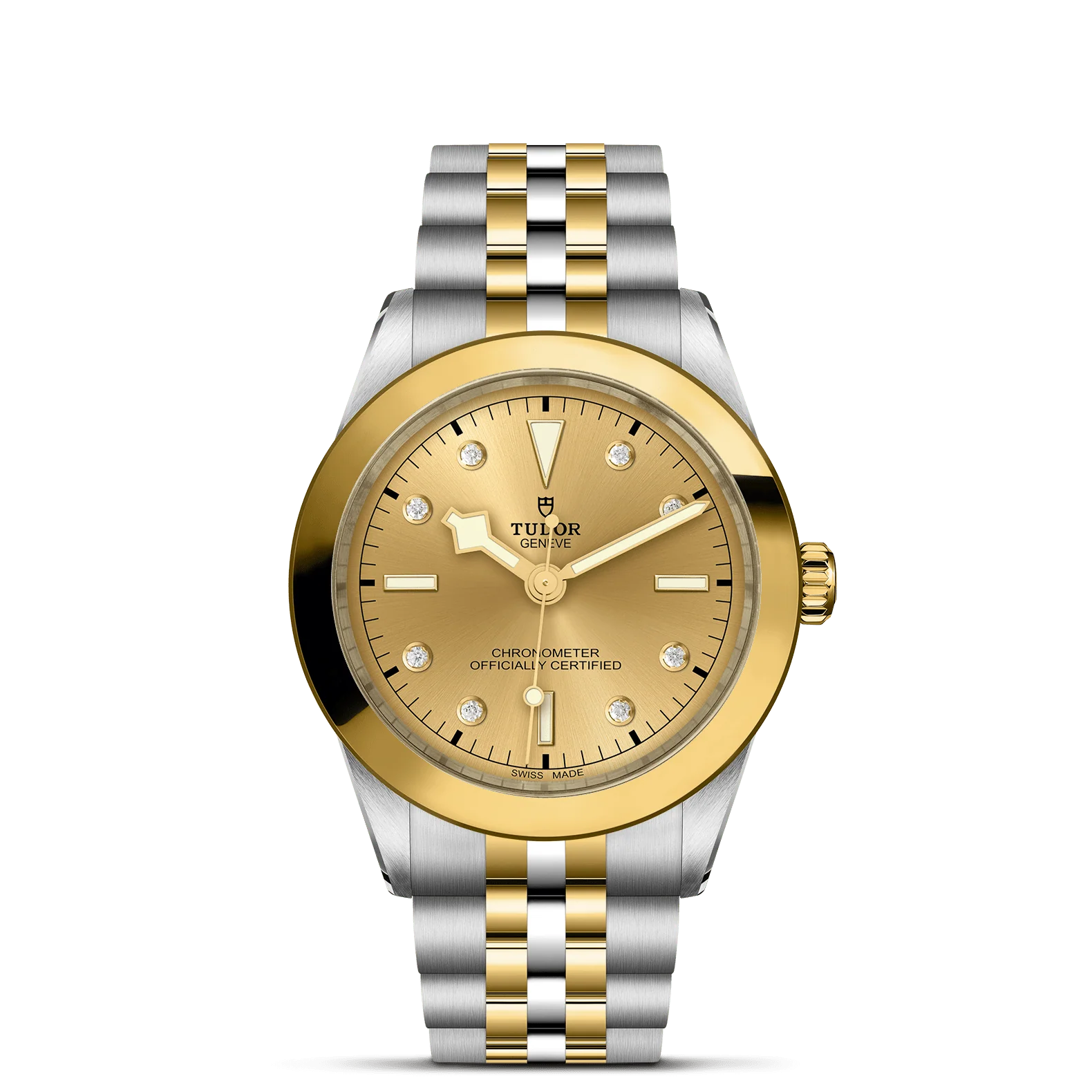 TUDOR Black Bay One 39 S&G Champagne Diamond Dial, Two Tone Bracelet (M79663-0008)