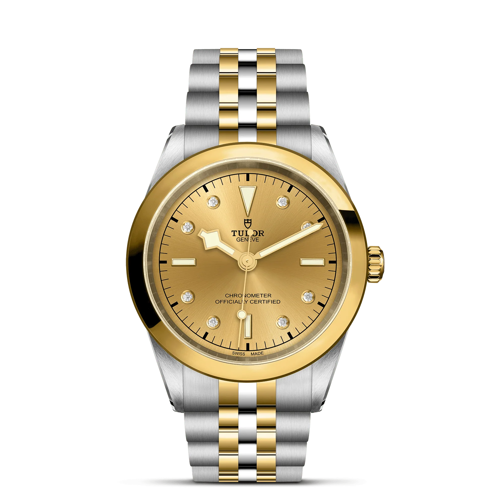 TUDOR Black Bay One 41 S&G Champagne Diamond Dial, Two Tone Bracelet (M79683-0008)