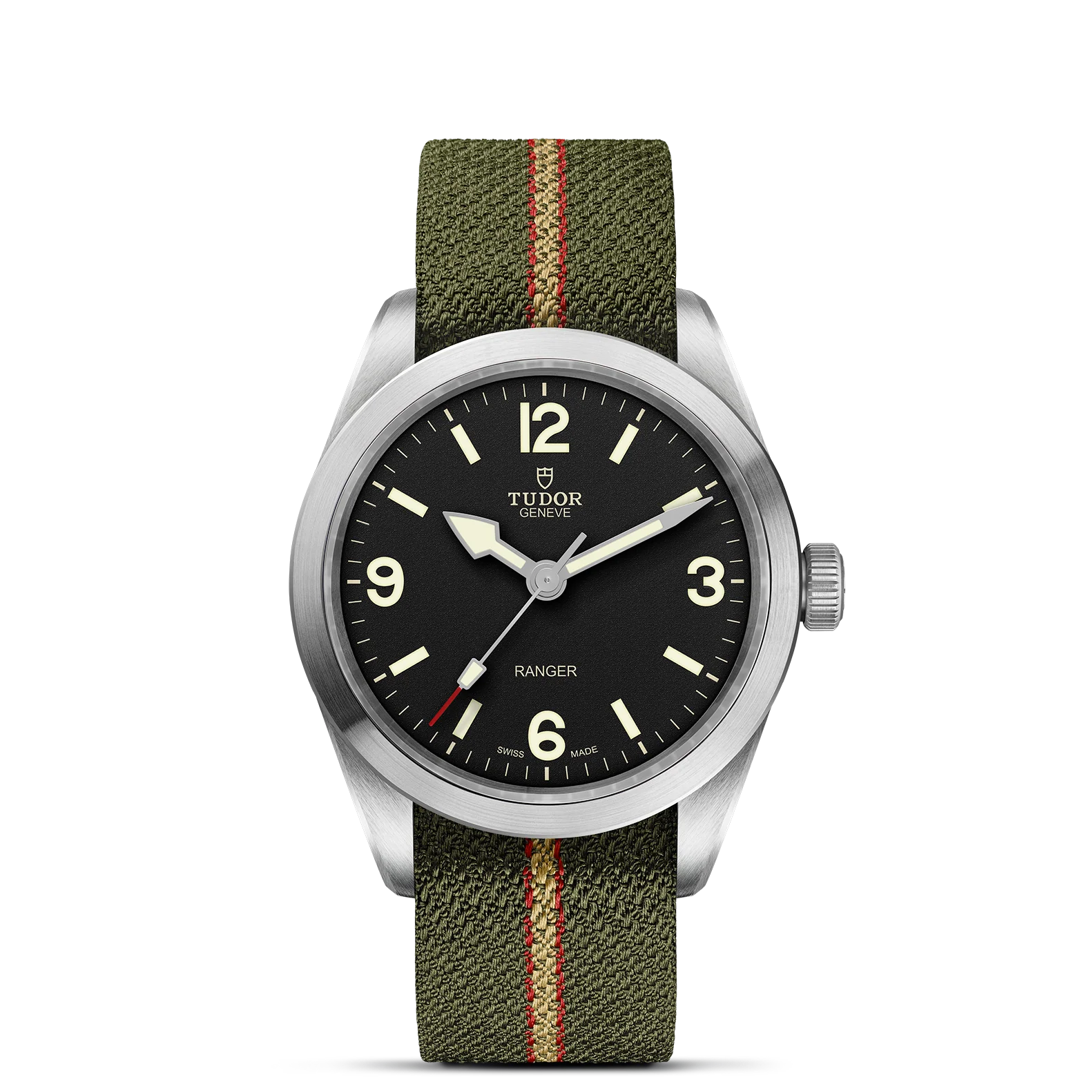 TUDOR Ranger 39mm Case, Black Dial, Fabric Strap (M79950-0003)