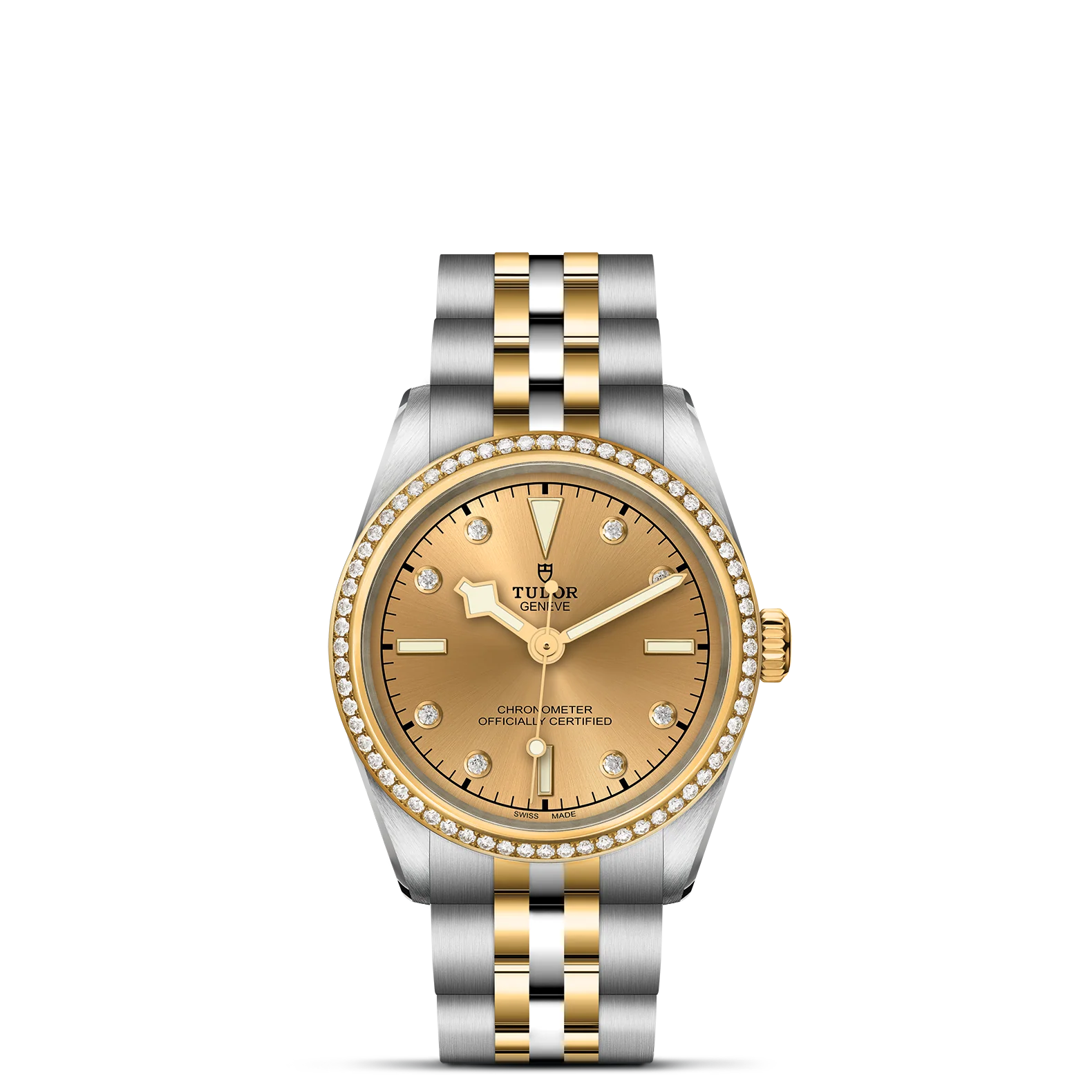 TUDOR Black Bay S&G 31mm Case, Champagne Diamond Dial, Steel and Yellow Gold Bracelet (M79613-0007)