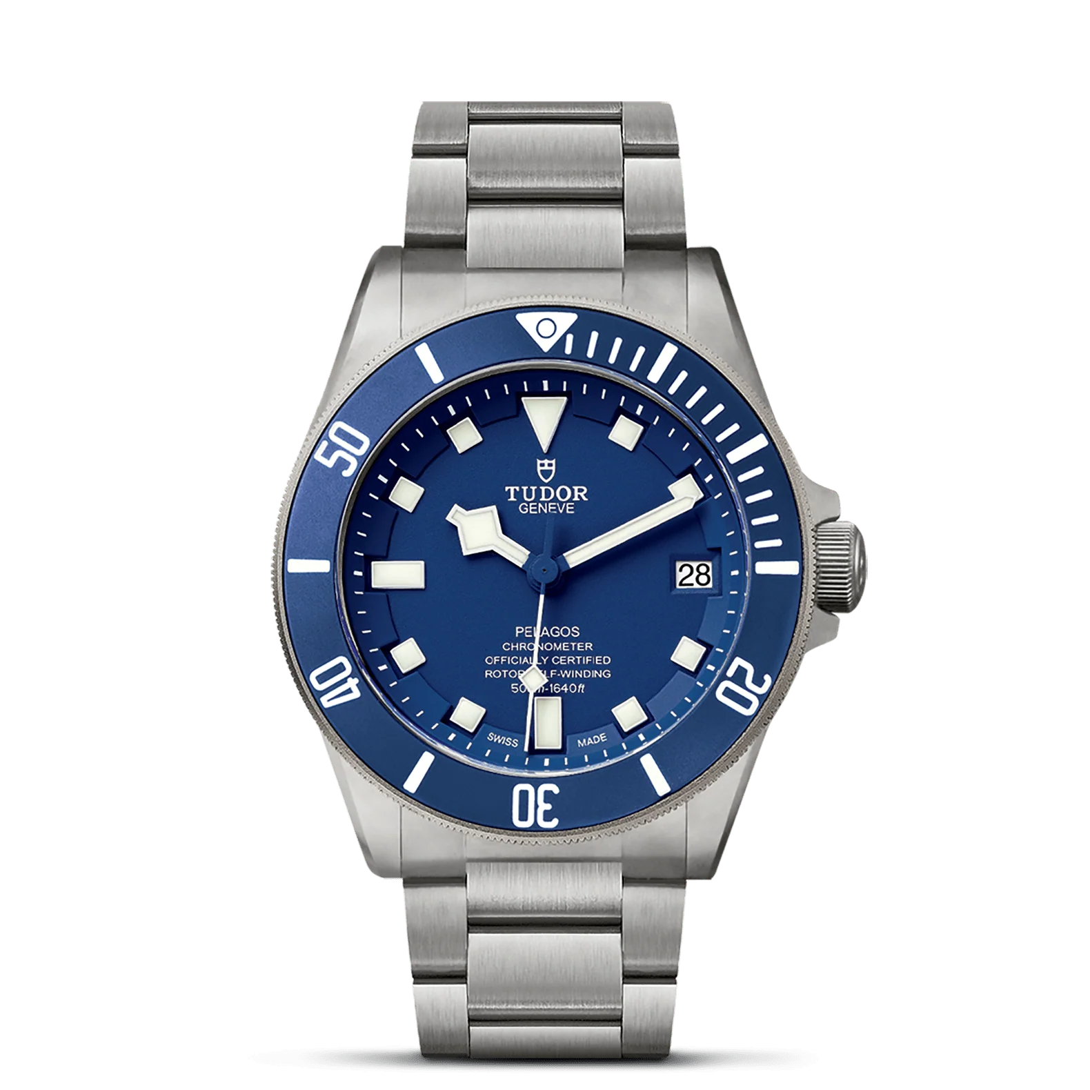 TUDOR Pelagos 42mm Case, Blue Dial, Titanium Bracelet (M25600TB-0001)