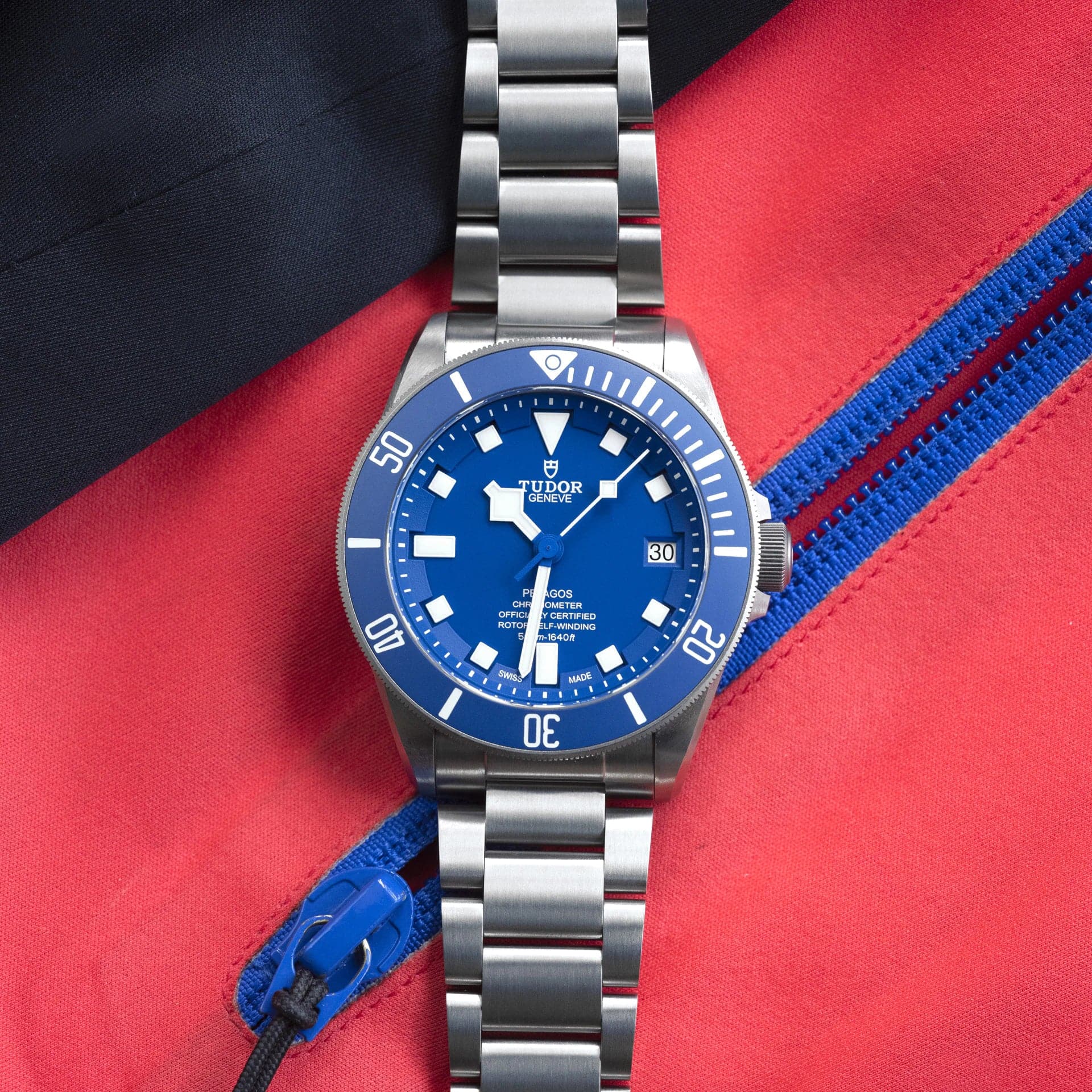 TUDOR Pelagos 42mm Case, Blue Dial, Titanium Bracelet (M25600TB-0001) - Image 2