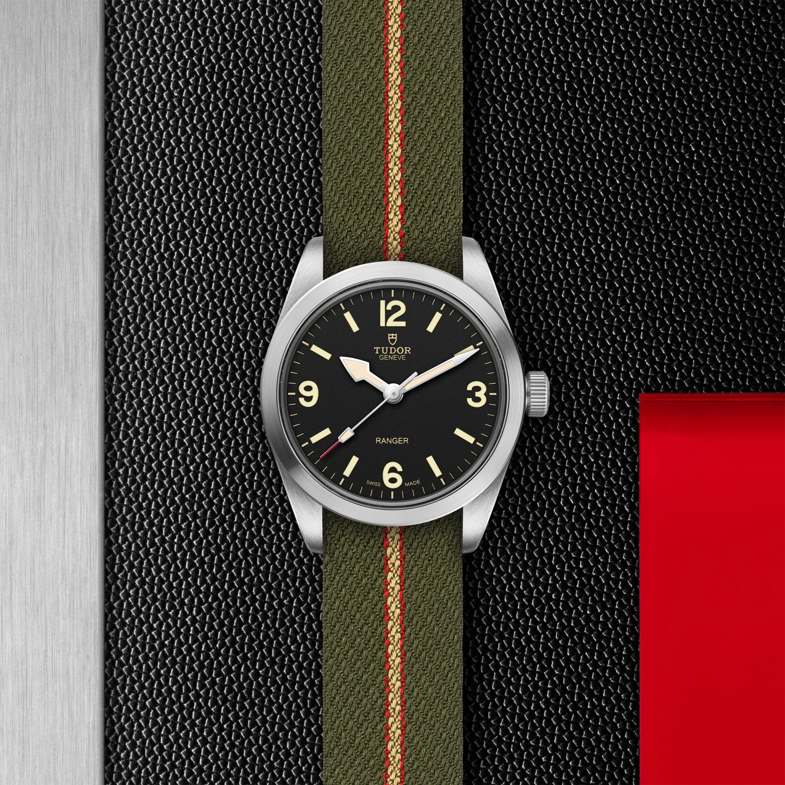 TUDOR Ranger, Black Dial, Green Fabric Strap (M79930-0003) - Image 2