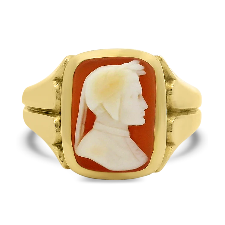 Victorian 18k Yellow Gold Cameo Ring