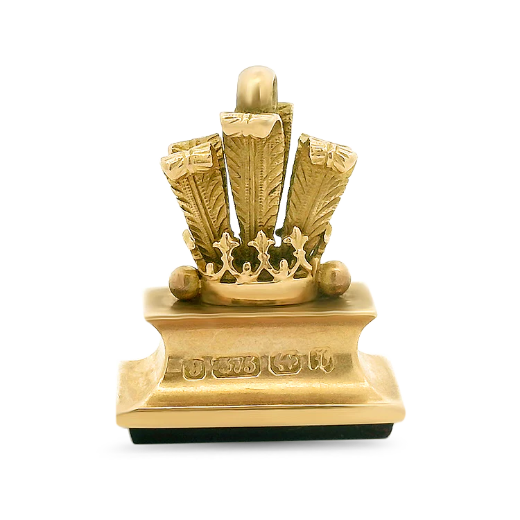 Victorian 9k Yellow Gold Rectangular Tablet Bloodstone Fob - Image 2