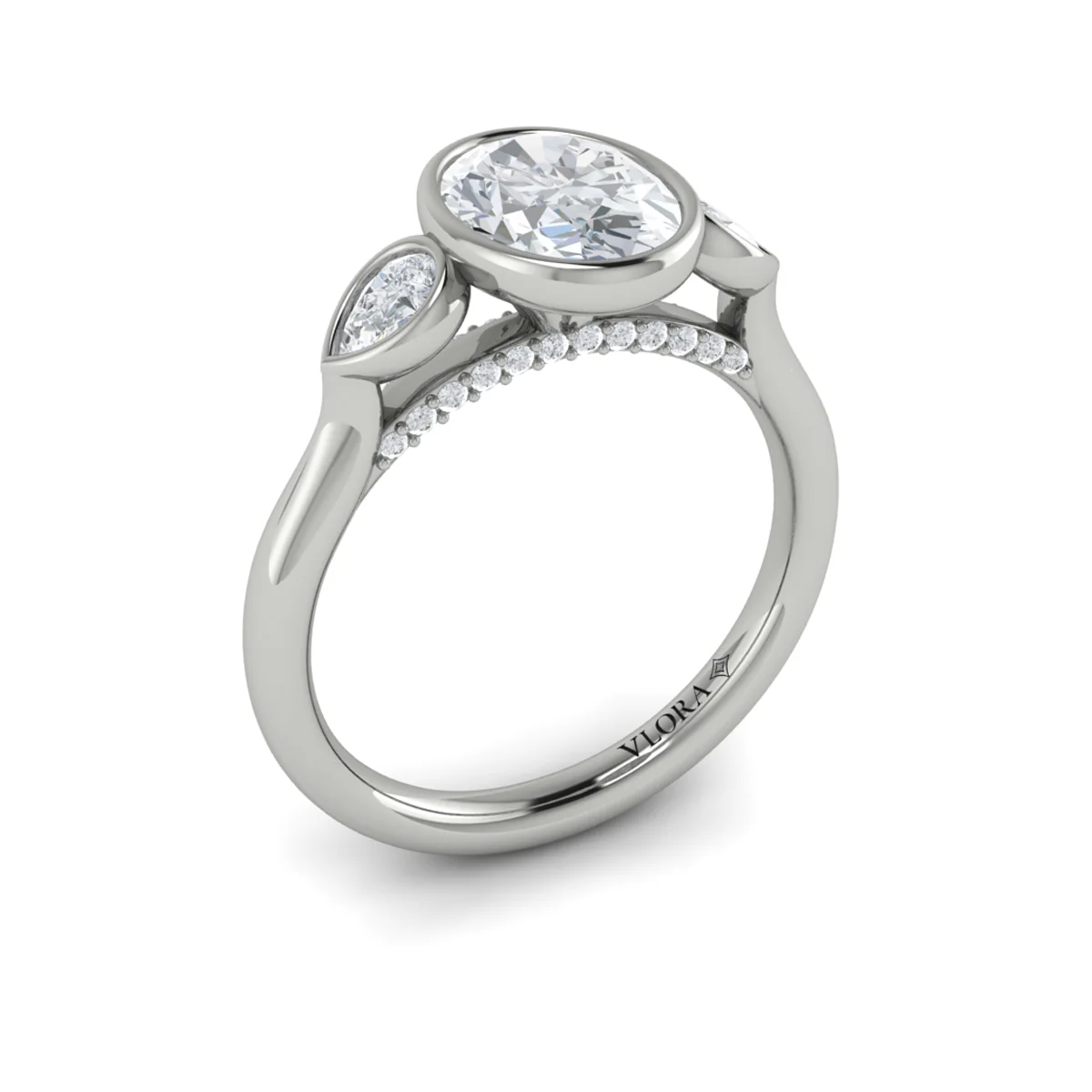 Springer's Forever Select 18k White Gold Round Engagement Ring Style Mounting - Image 3