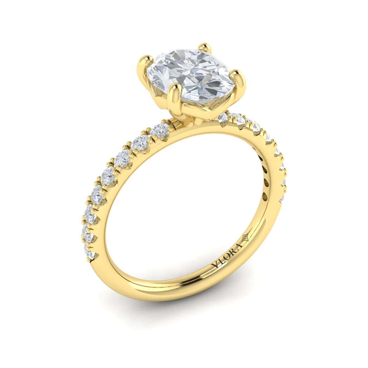 Springer's Forever Select 18k Yellow Gold Oval Engagement Ring Style Mounting - Image 3