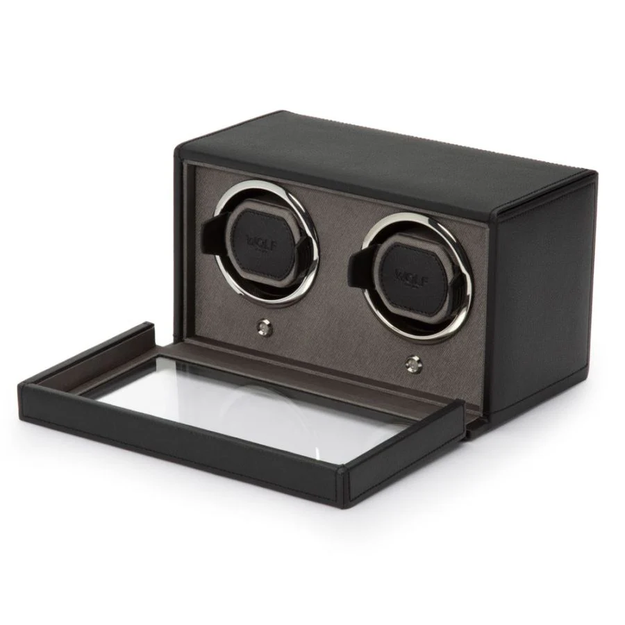 WOLF 2-Winding Module Watch Winder in Black - Image 3