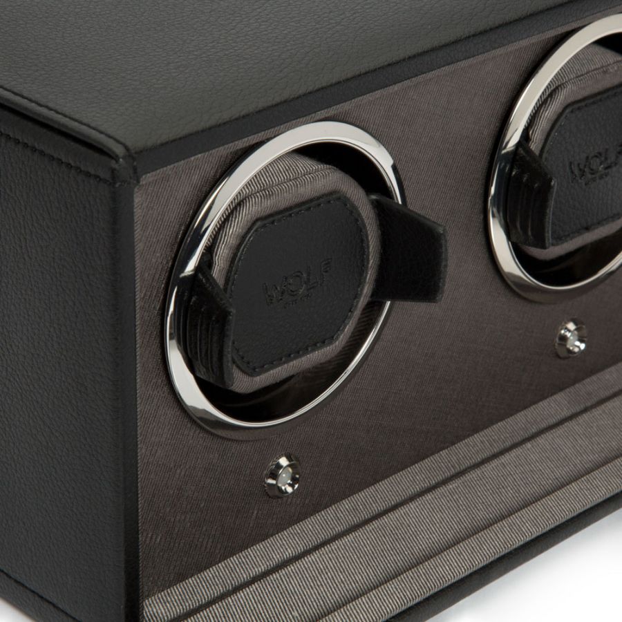WOLF 2-Winding Module Watch Winder in Black - Image 4